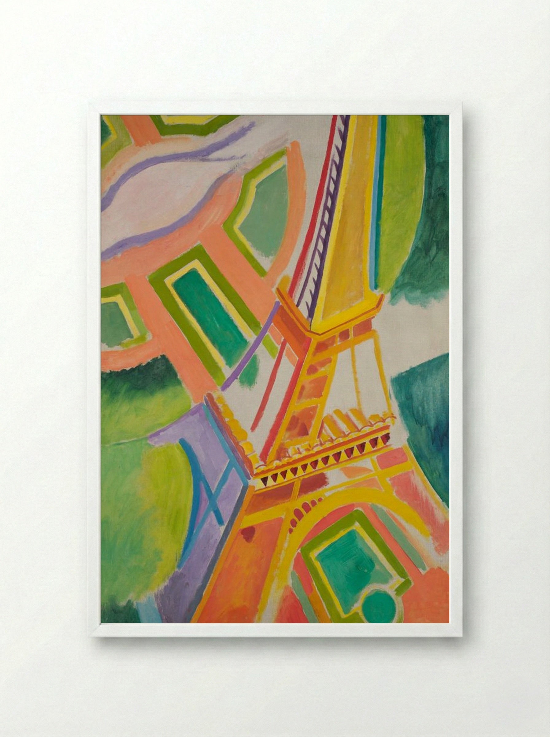 Eiffel Tower - Robert Delaunay - Framed Print White