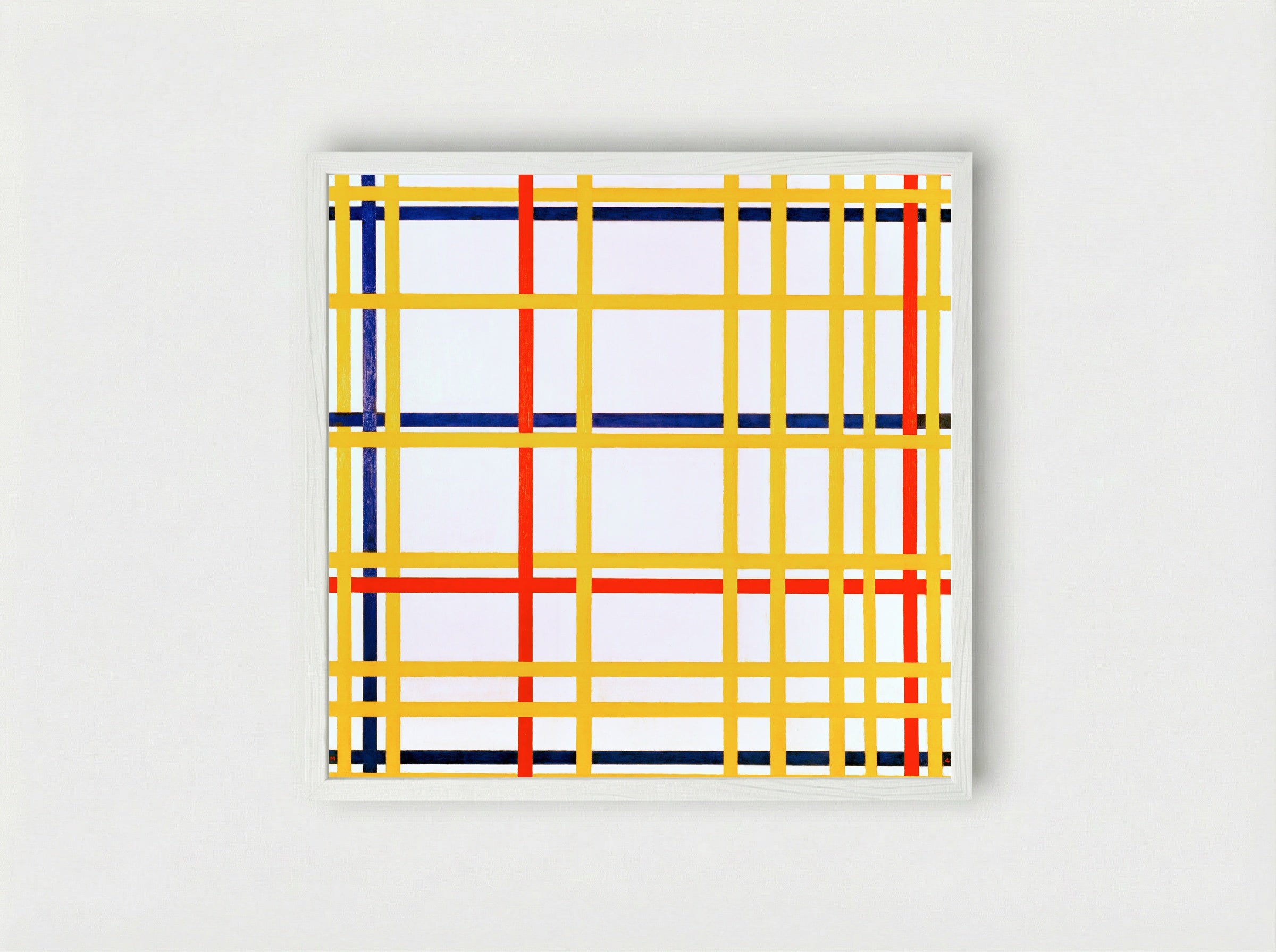 New York City I - Piet Mondrian - Framed Print White