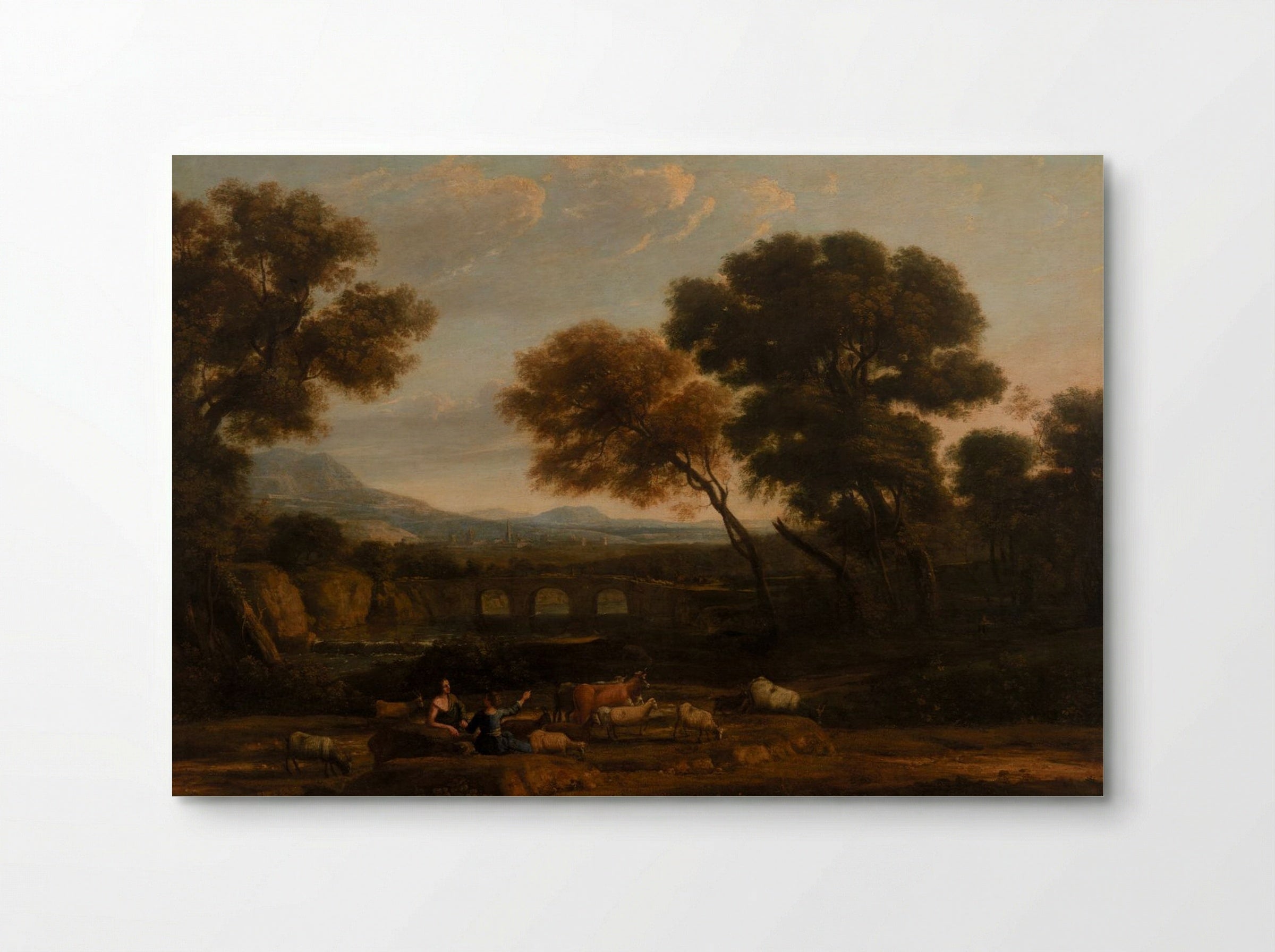 Pastoral Landscape with Bridge - Claude Lorrain - Poster