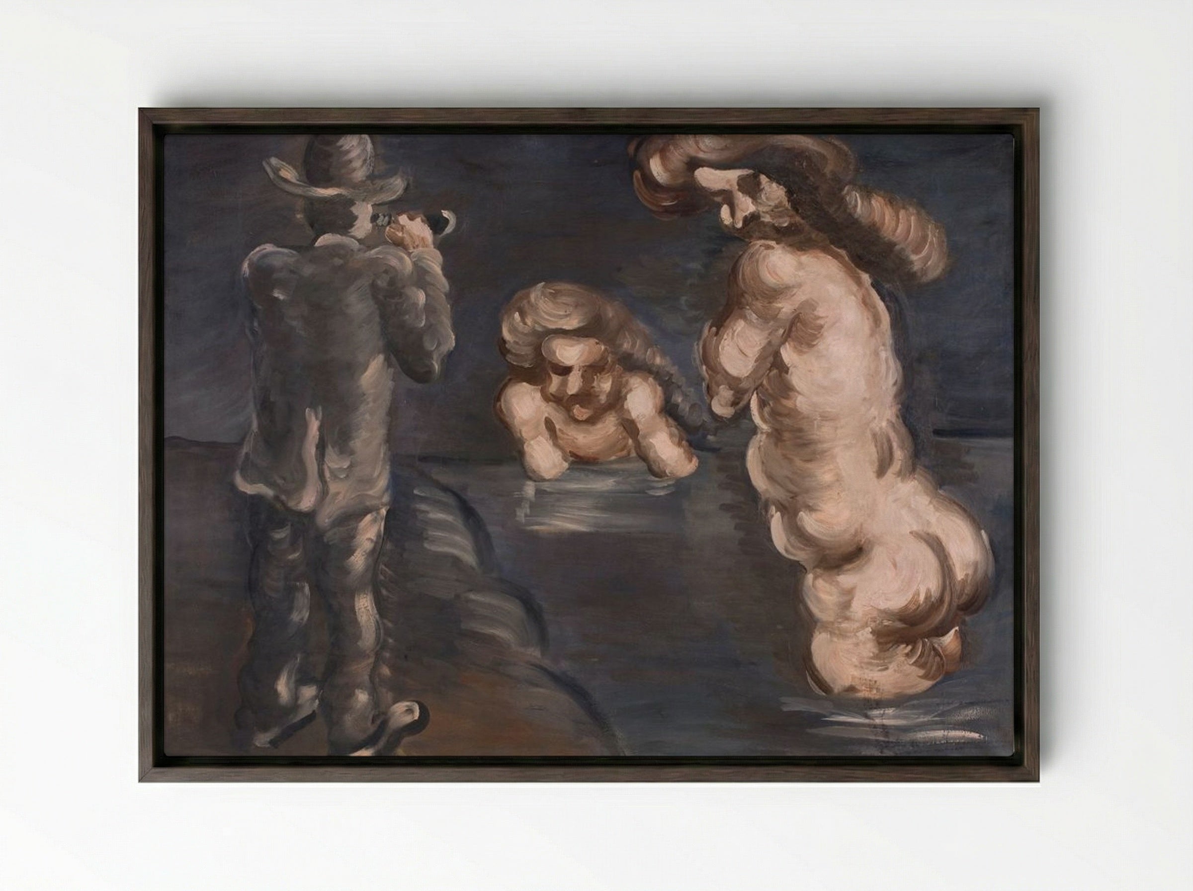 The Man Who Sees Everything - Vilhelm Lundstrøm - Framed Canvas Dark Wood