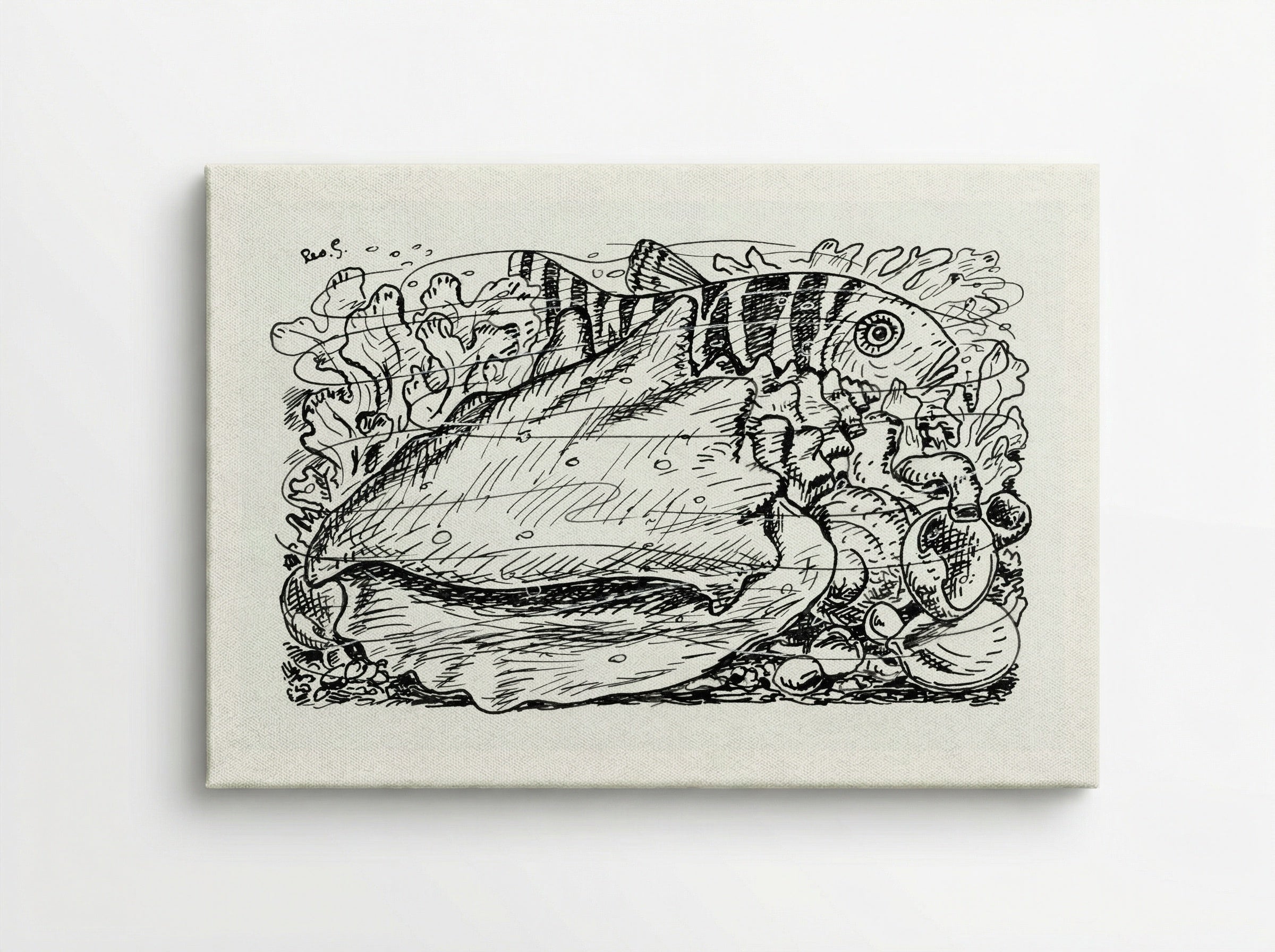 Fish and Shell in the Water - Leo Gestel - Canvas