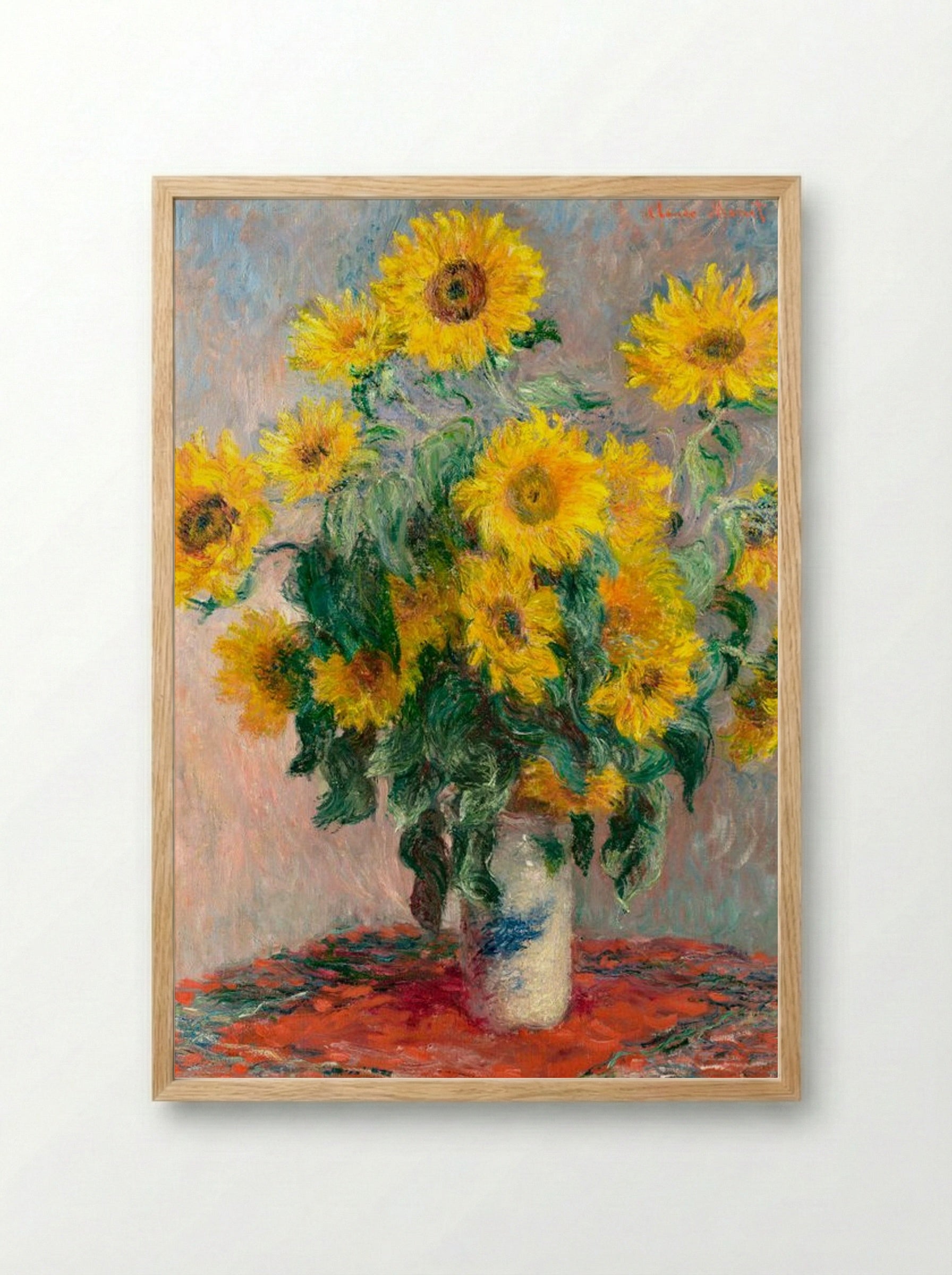 Bouquet of Sunflowers - Claude Monet - Framed Print Wood