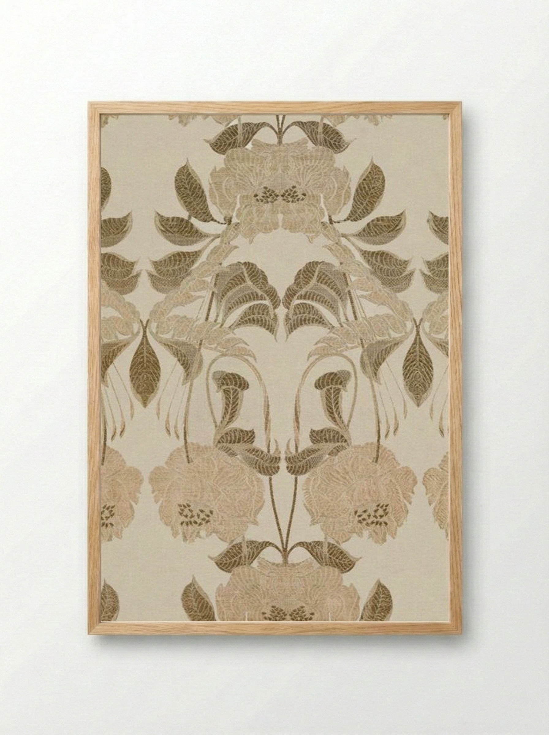 Silk with Art Nouveau Design - Georges de Feure - Framed Print Wood