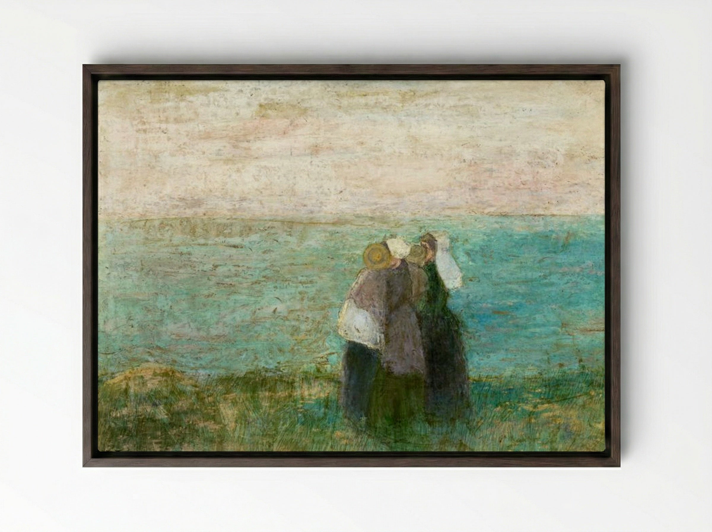 Women by the Sea - Jan Toorop - Framed Canvas Dark Wood