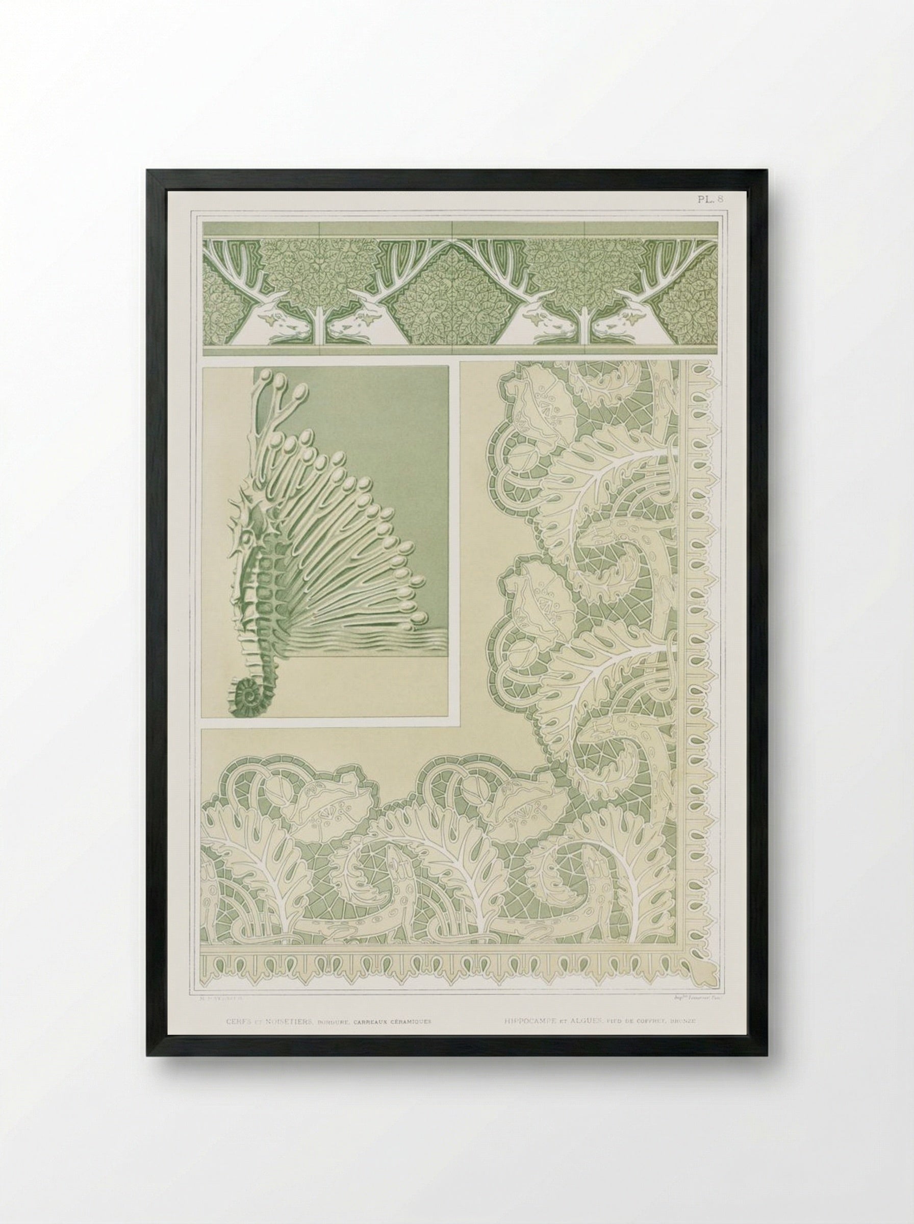 L'Animal dans la Décoration, Plate 8 - Maurice Pillard Verneuil - Framed Print Black