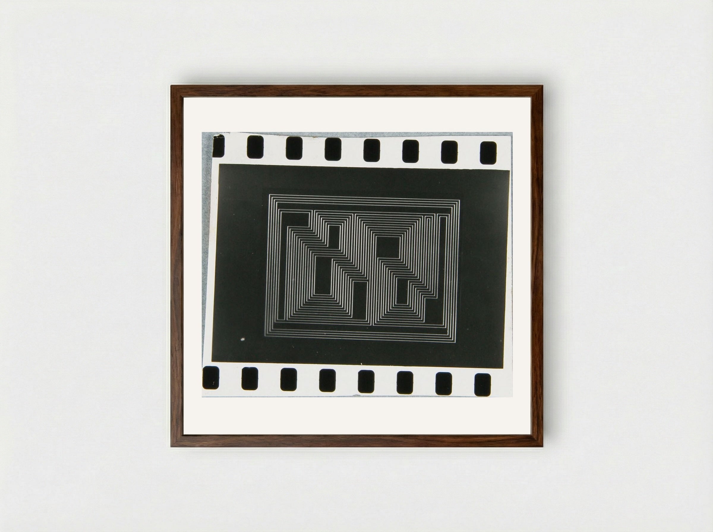 One of 28 Slides of Prints - Josef Albers - Framed Print Dark Wood