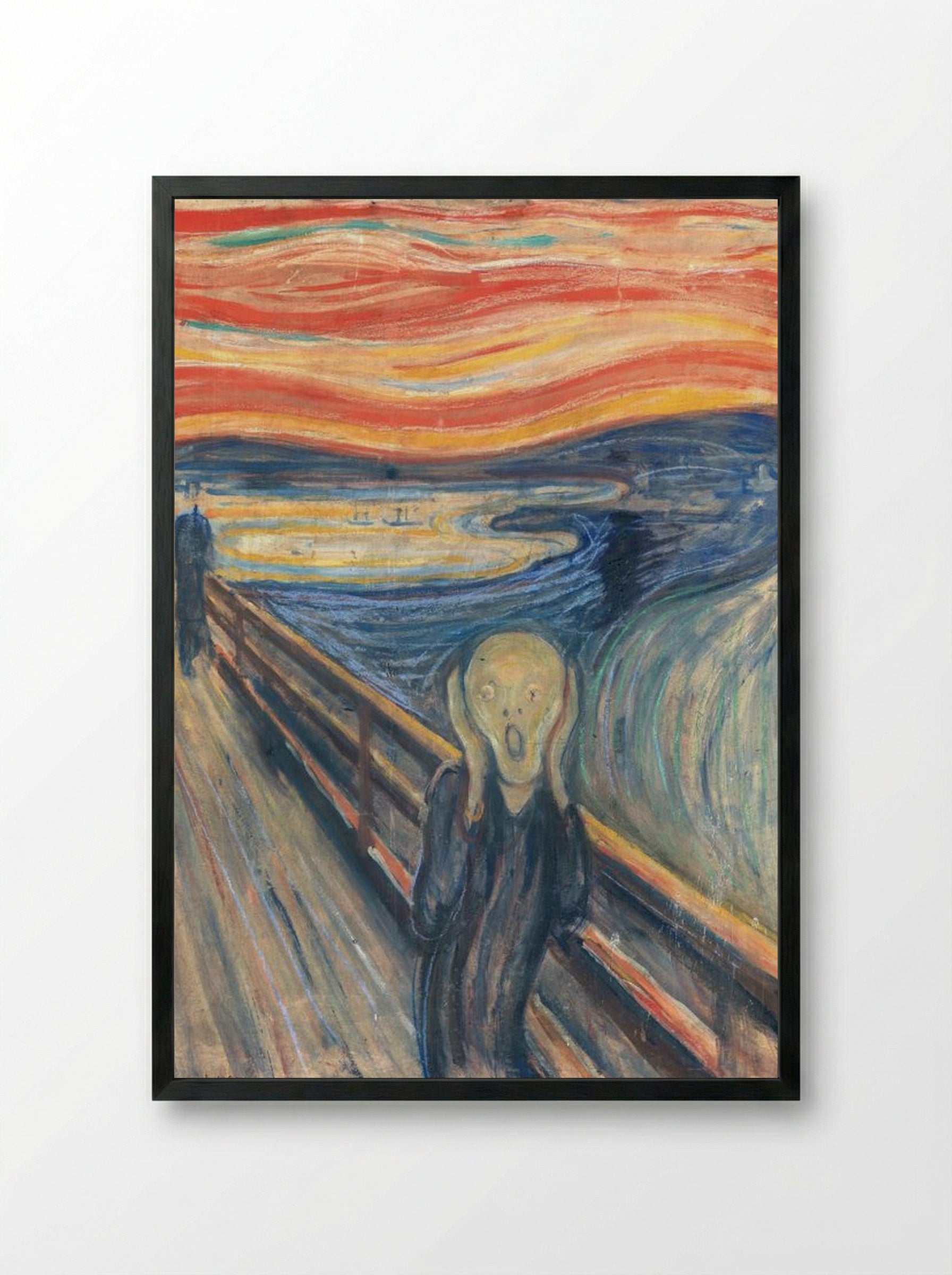 The Scream - Edvard Munch - Framed Print Black