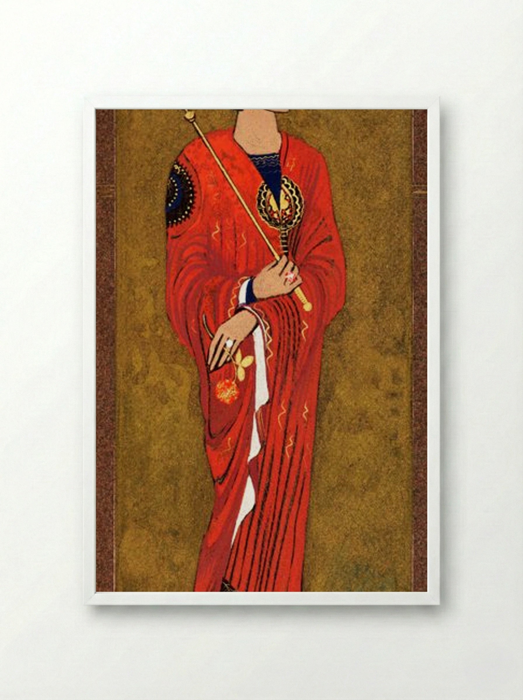 Ancient Egyptian Woman's Fashion - Fine Art Print - Framed Print White