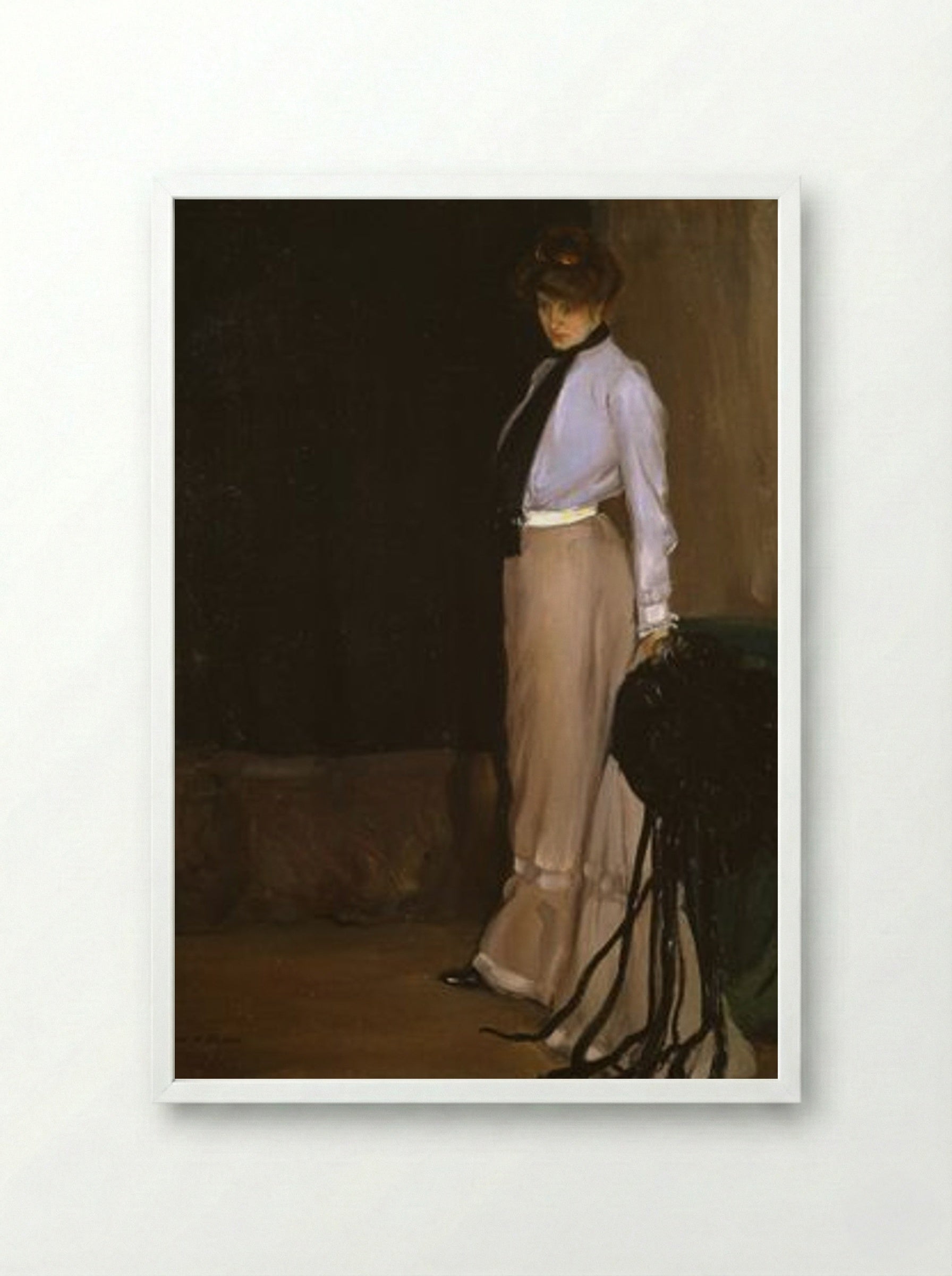 The Model - Alfred Henry Maurer - Framed Print White