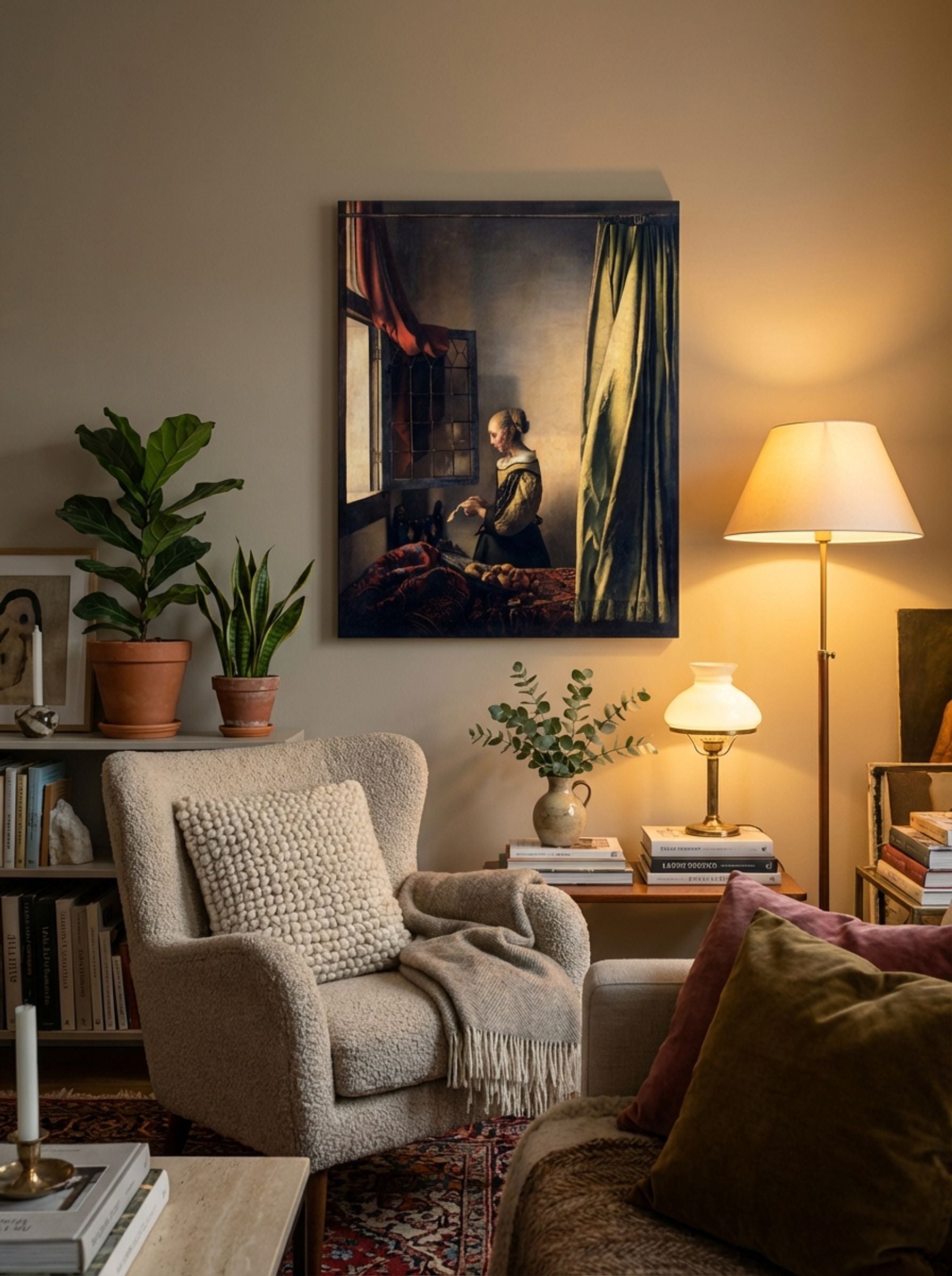 Girl Reading a Letter by an Open Window - Johannes Vermeer - Lifestyle