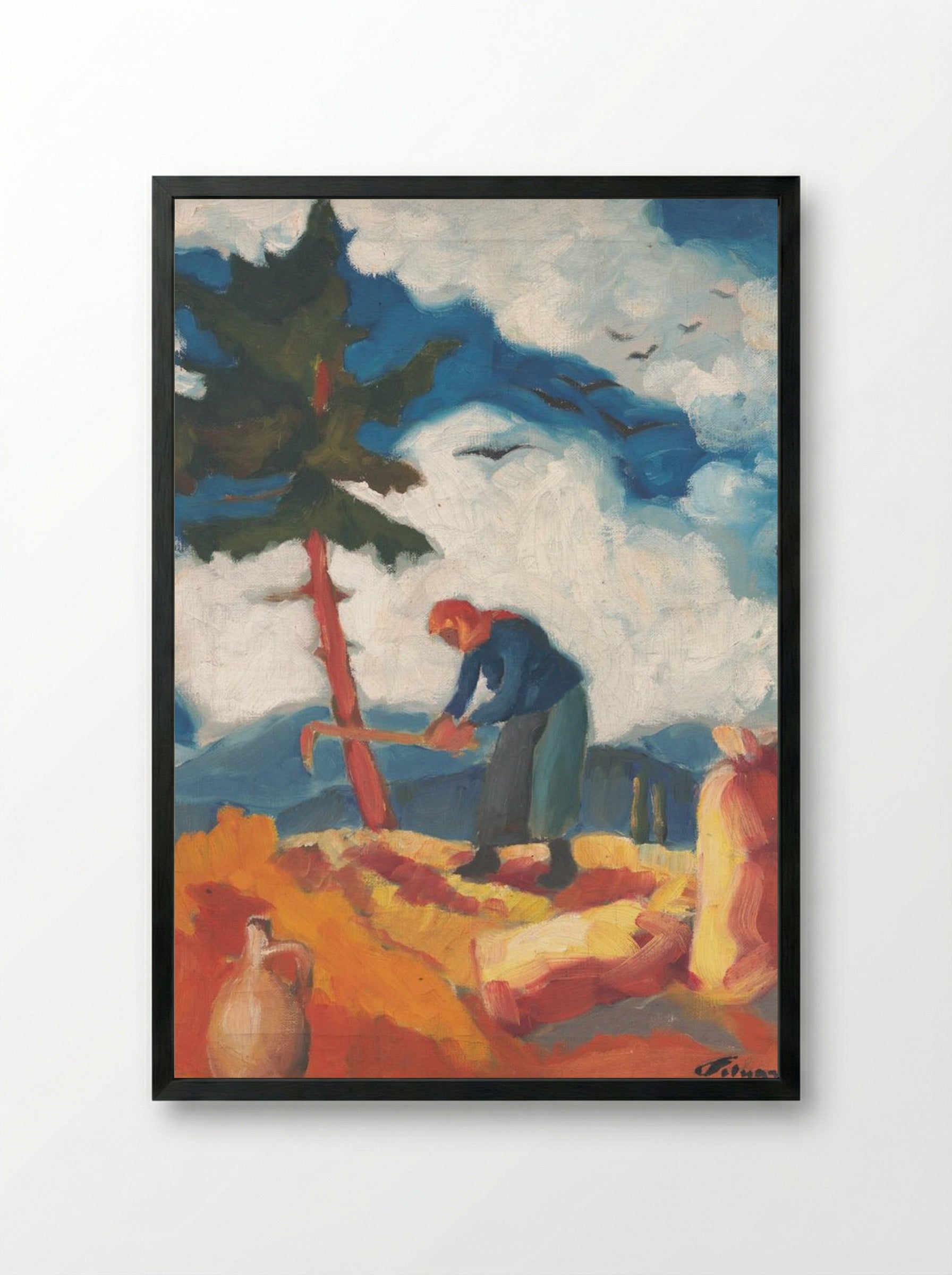 Potato Digger - Zolo Palugyay - Framed Print Black