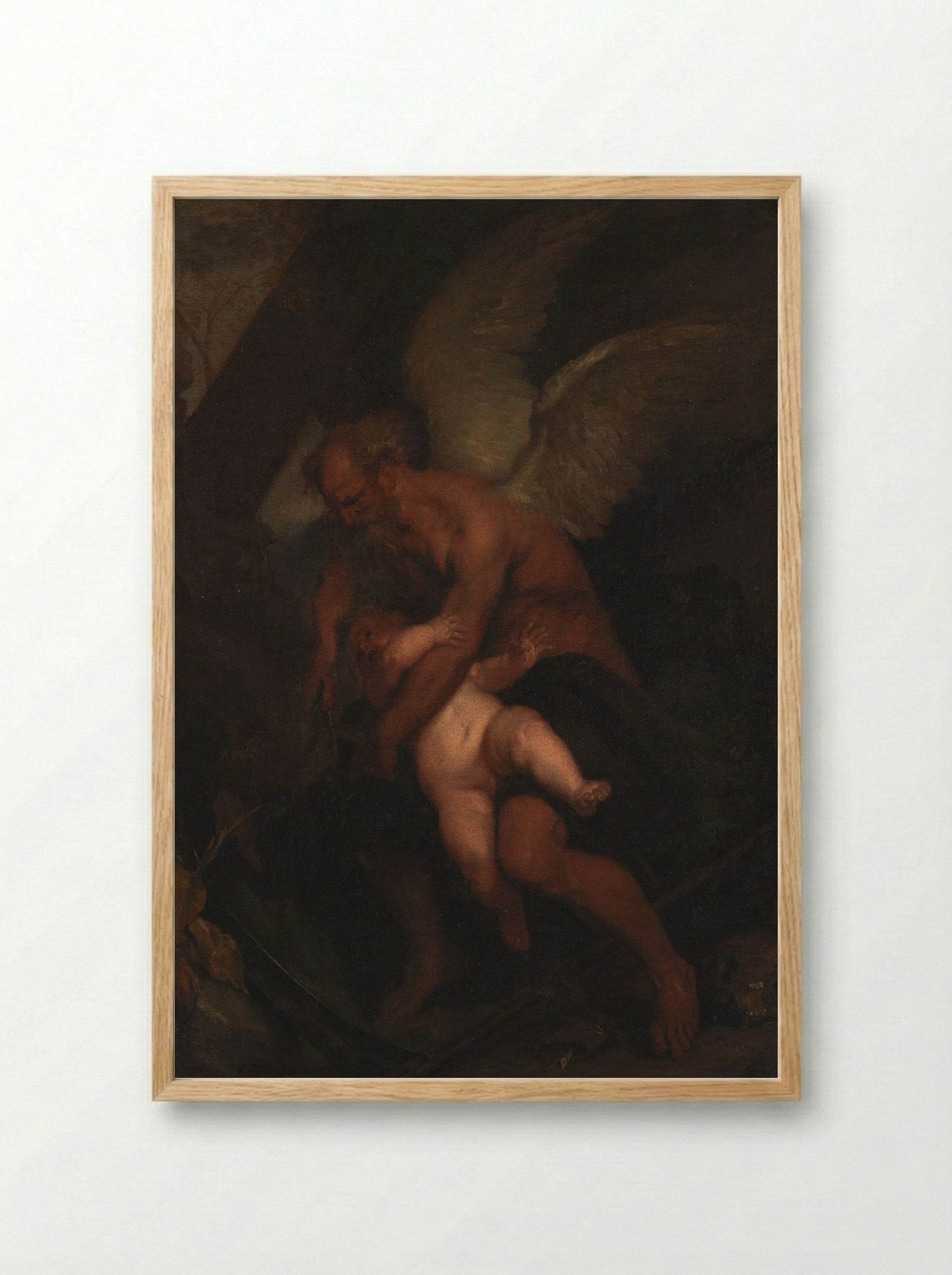 The Time that Clips Cupid's Wings - Caspar Netscher - Framed Print Wood
