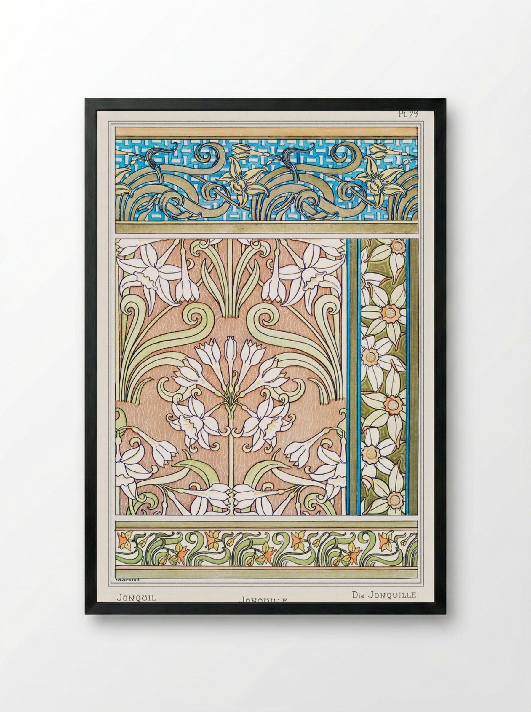 Jonquille or Jonquil - Maurice Pillard Verneuil - Framed Print Black