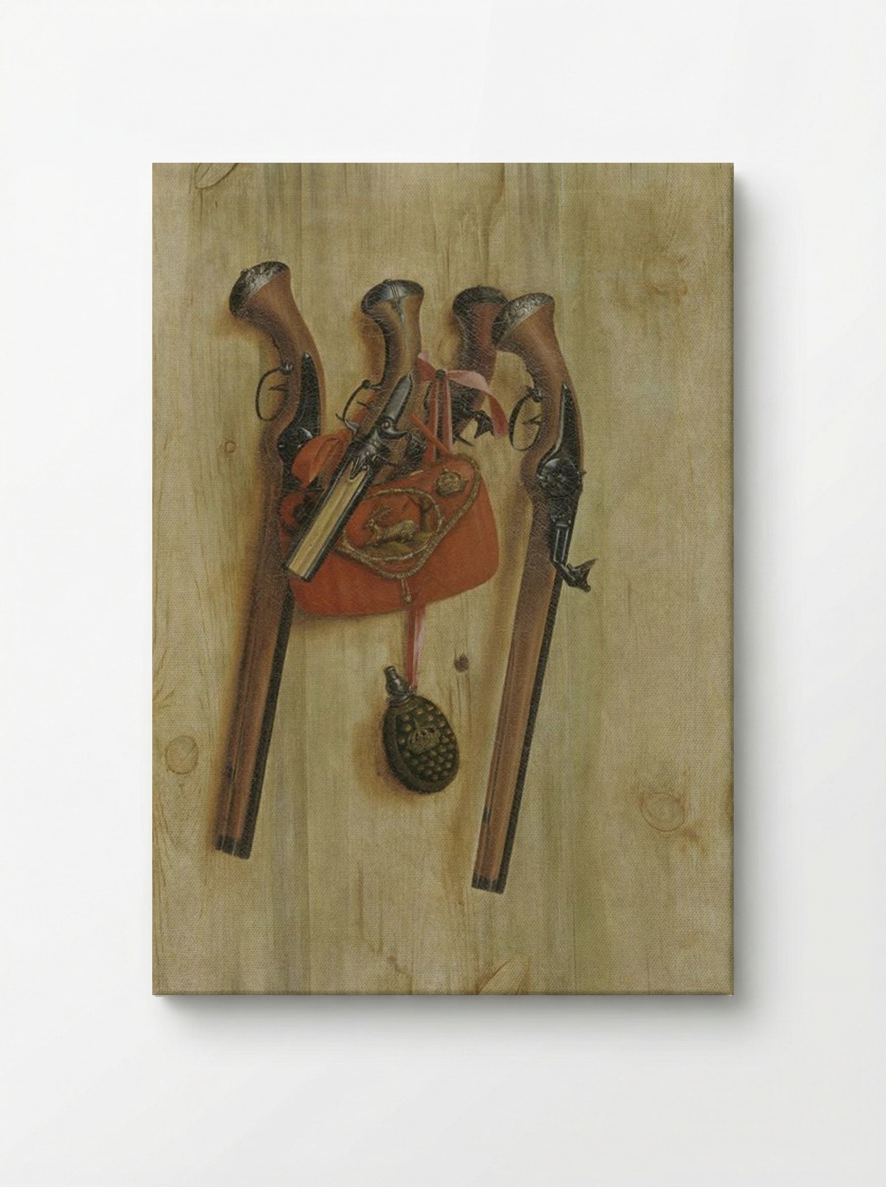 Trompe l'oeil with pistols - Cornelis Norbertus Gysbrechts - Canvas