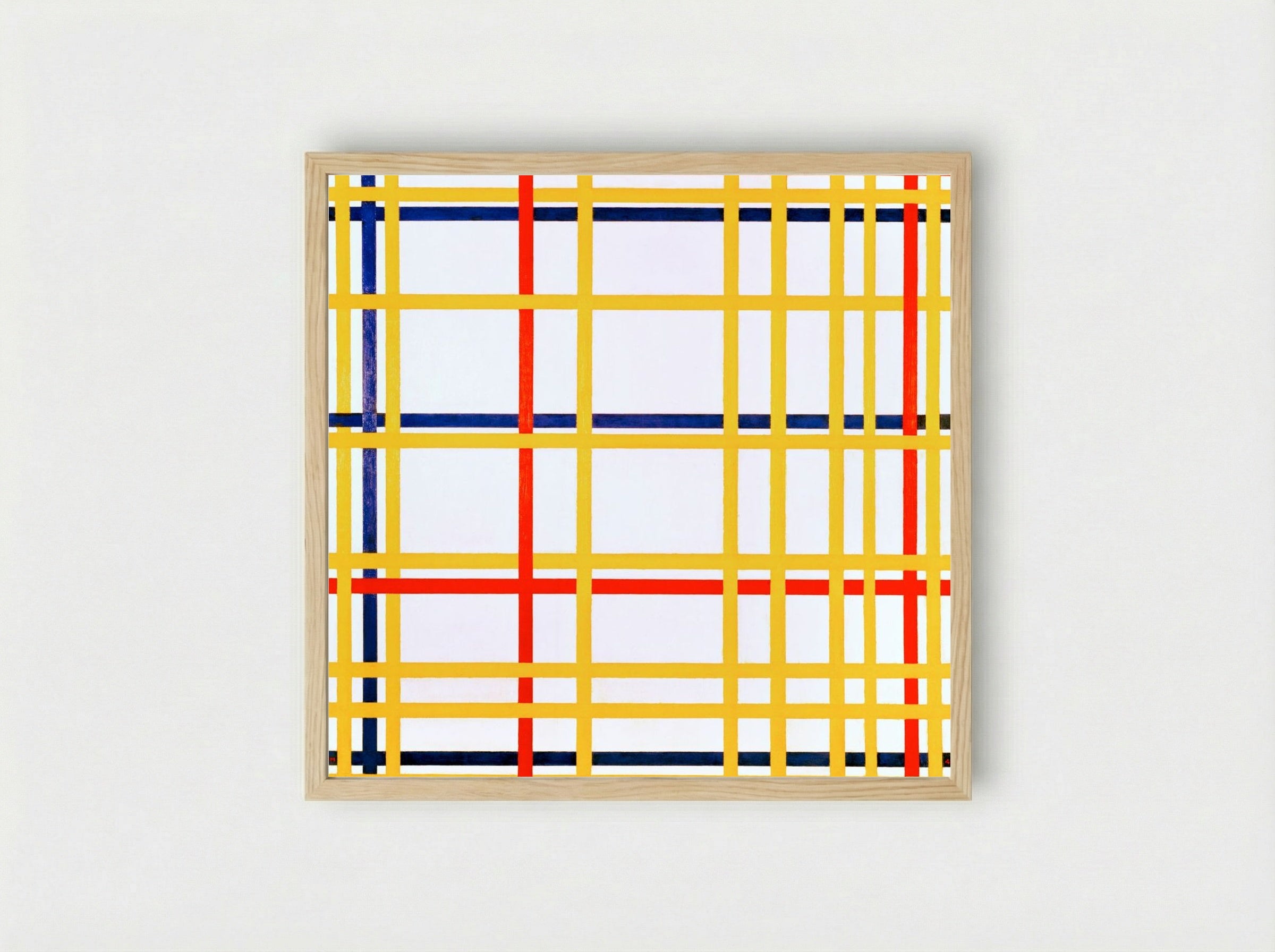 New York City I - Piet Mondrian - Framed Print Wood