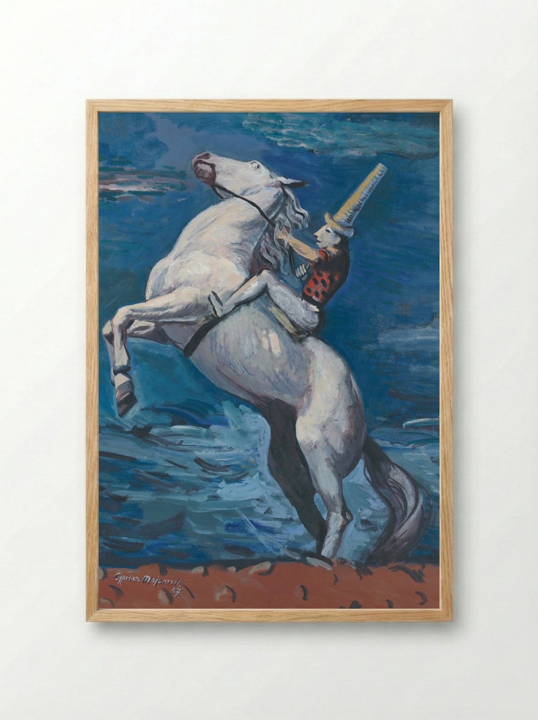 Rider by the Seashore - Cyprián Majerník - Framed Print Wood