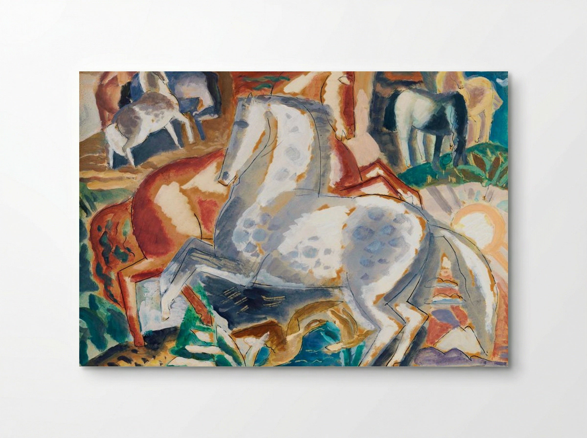 Horses in Landscape - Leo Gestel - Poster