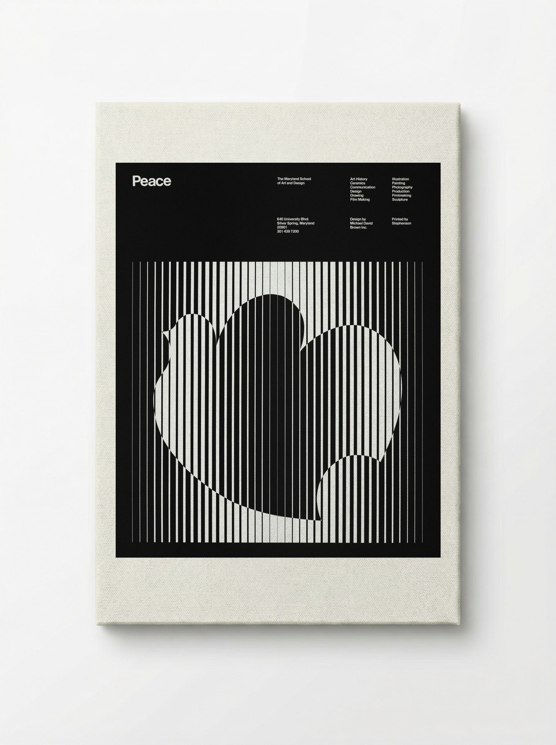 Peace (Maryland School of Art and Design Poster) - Michael David Brown - Canvas