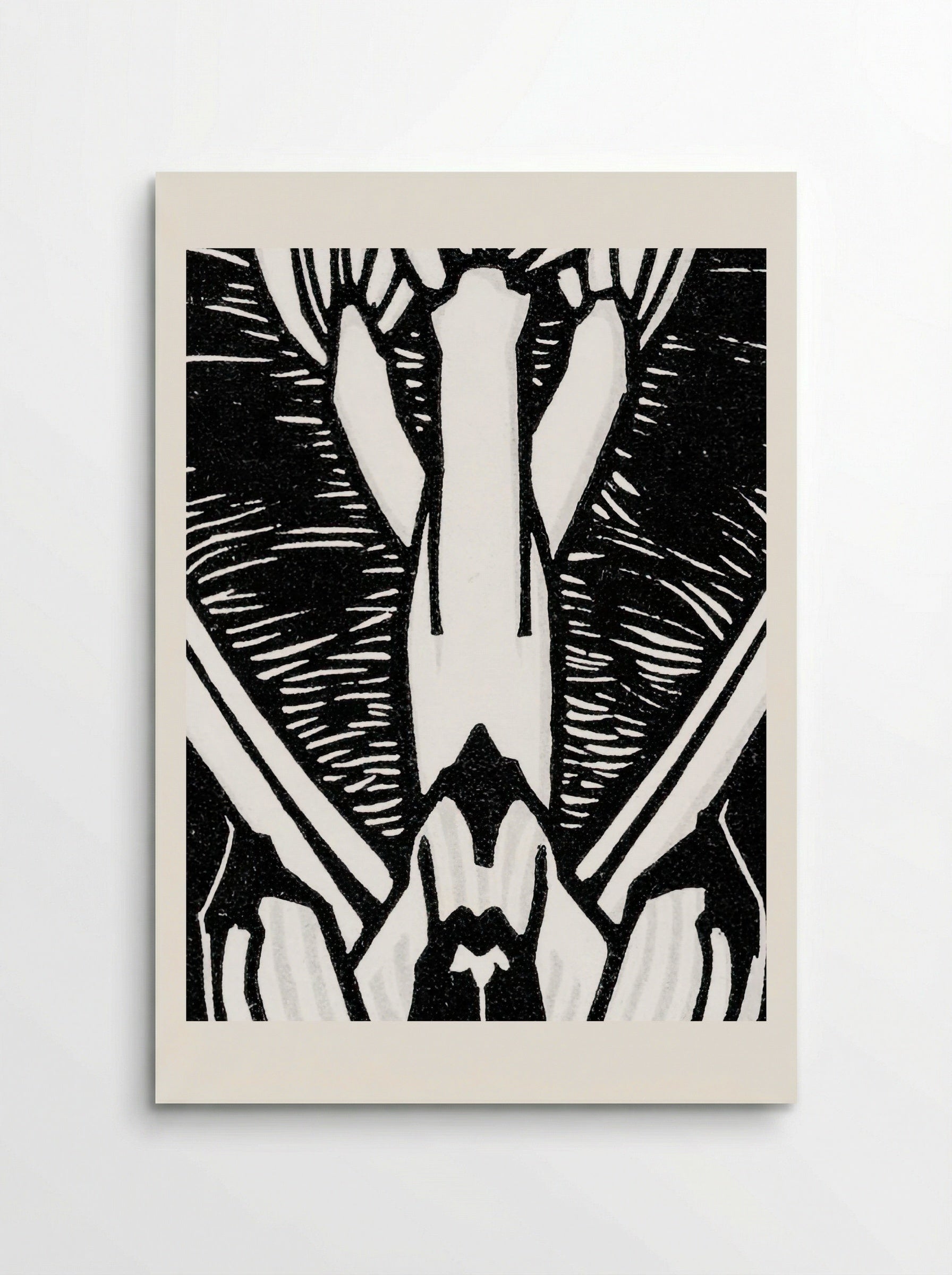 April (Floral Woodcut) - Julie de Graag - Poster
