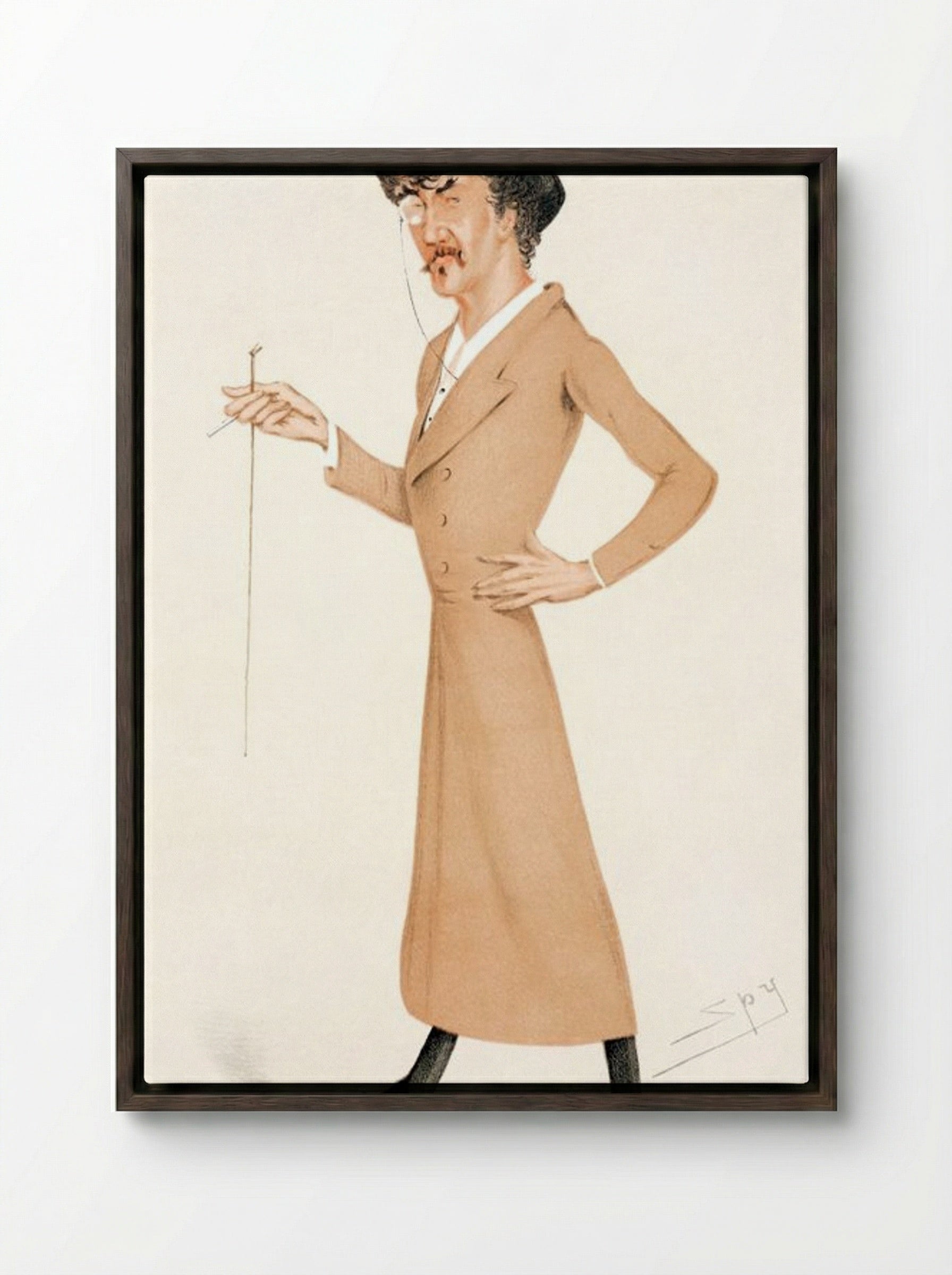 A Symphony - Sir Leslie Ward - Framed Canvas Dark Wood