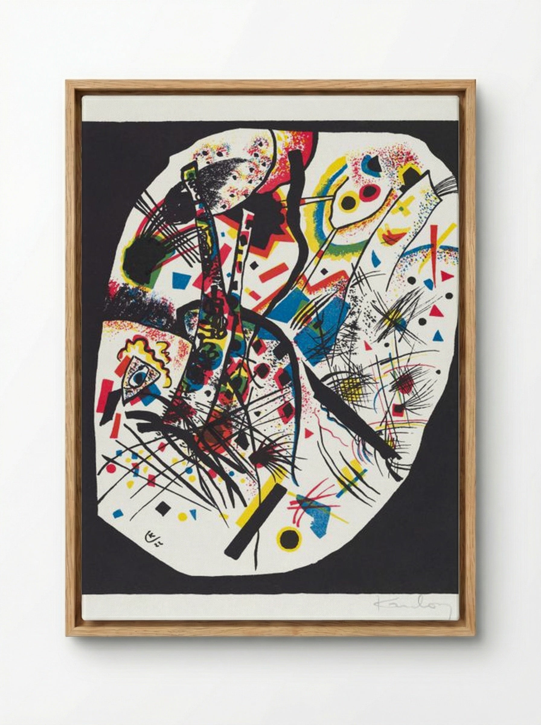 Kleine Welten III (Small Worlds III) - Wassily Kandinsky - Framed Canvas Wood