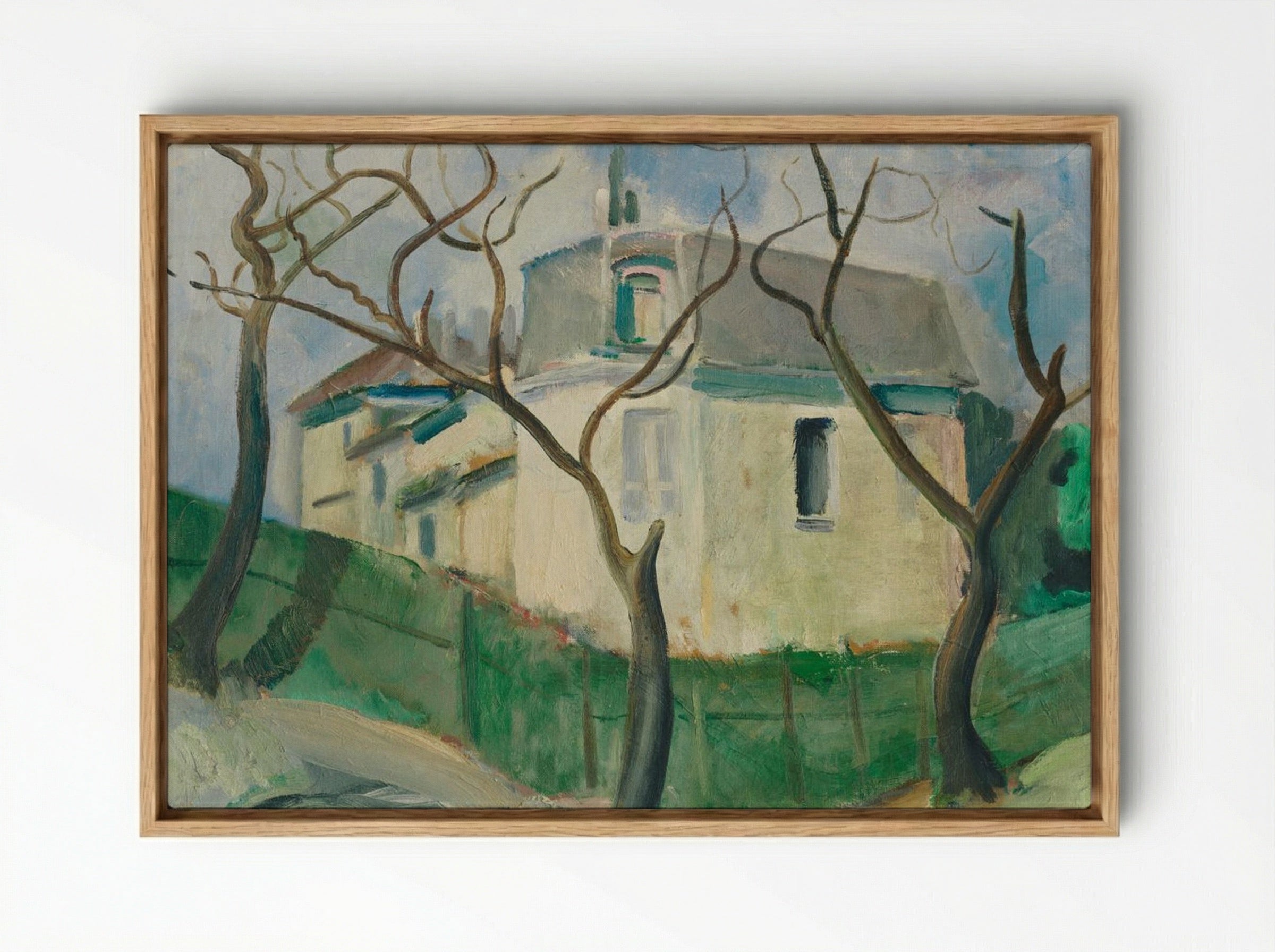 Villa in the Garden - Cyprián Majerník - Framed Canvas Wood