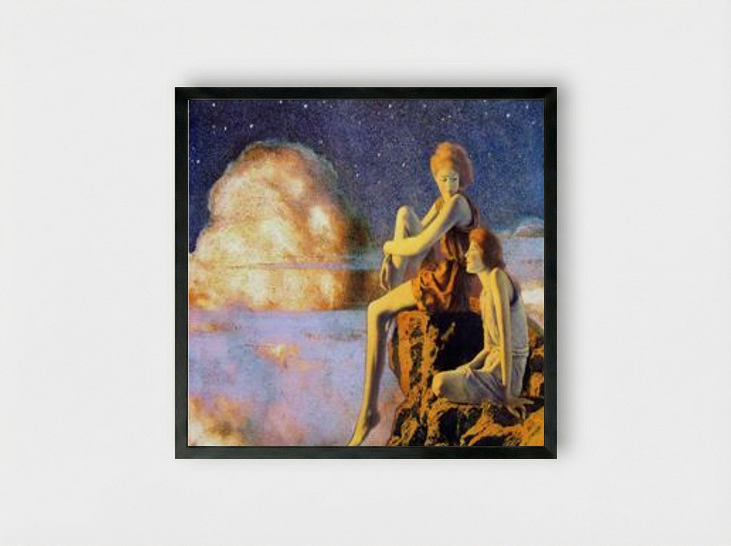 Contentment - Maxfield Parrish - Framed Print Black
