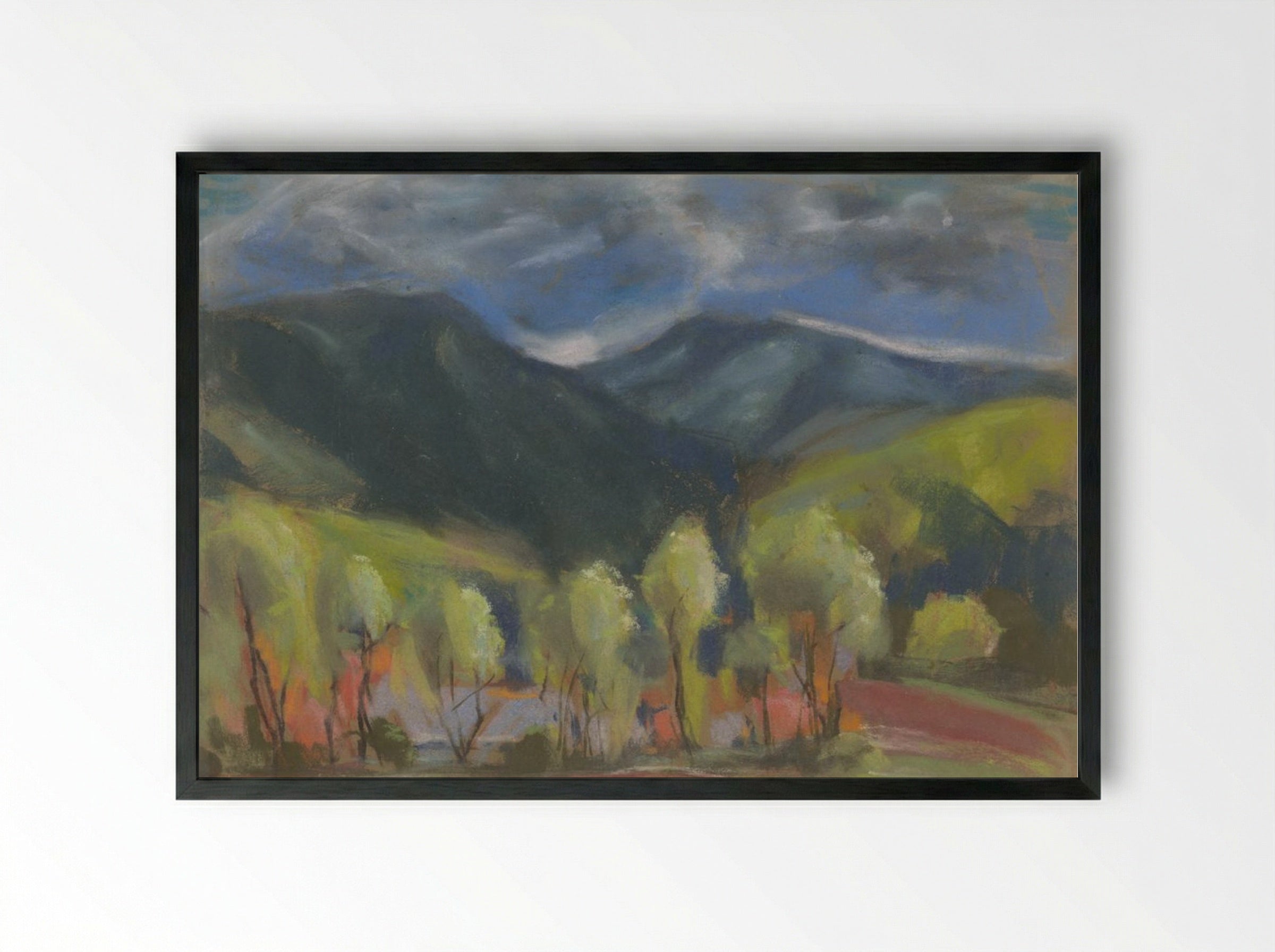 Spring Landscape - Zolo Palugyay - Framed Print Black