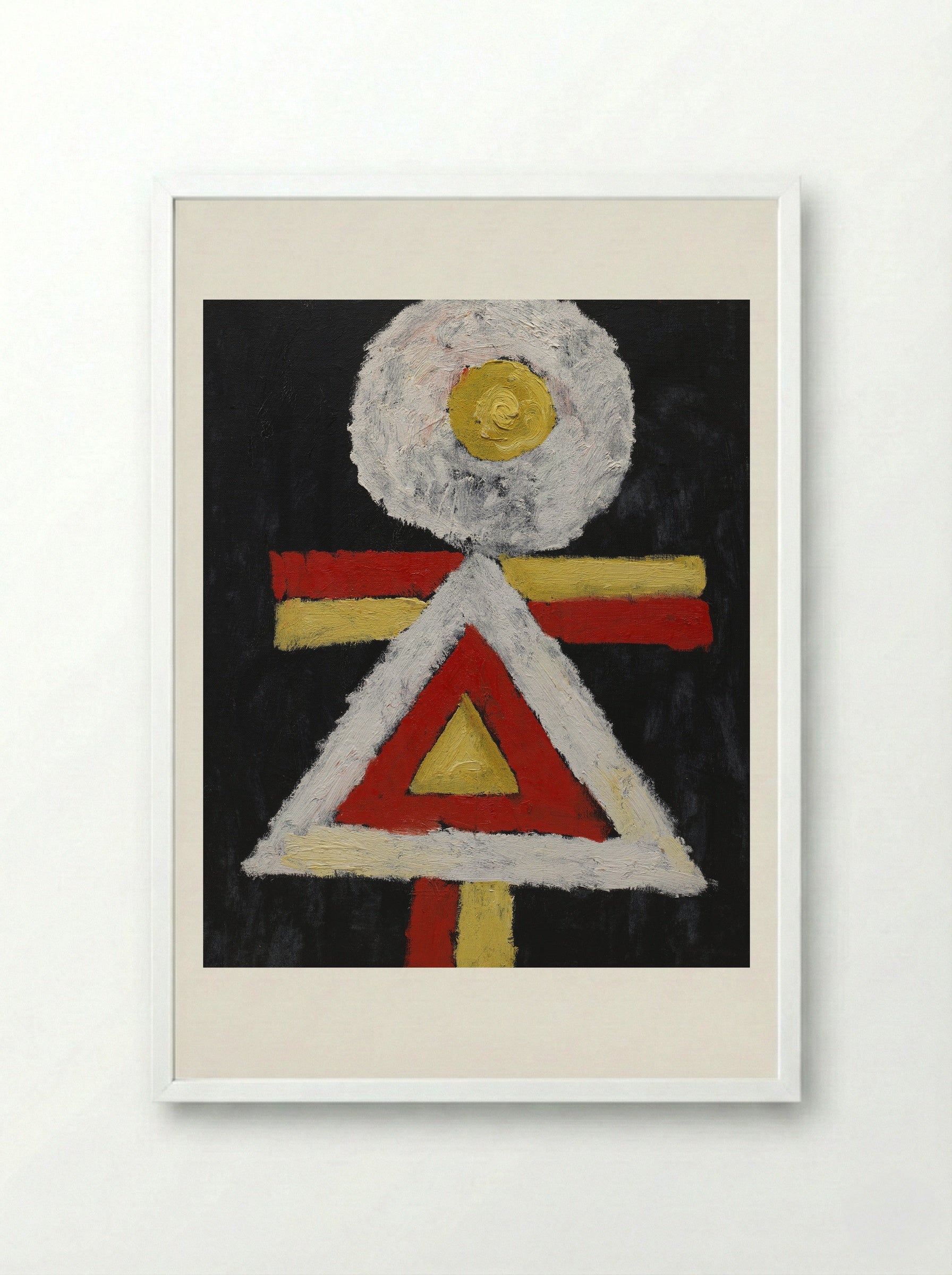 Geometric Figure - Marsden Hartley - Framed Print White