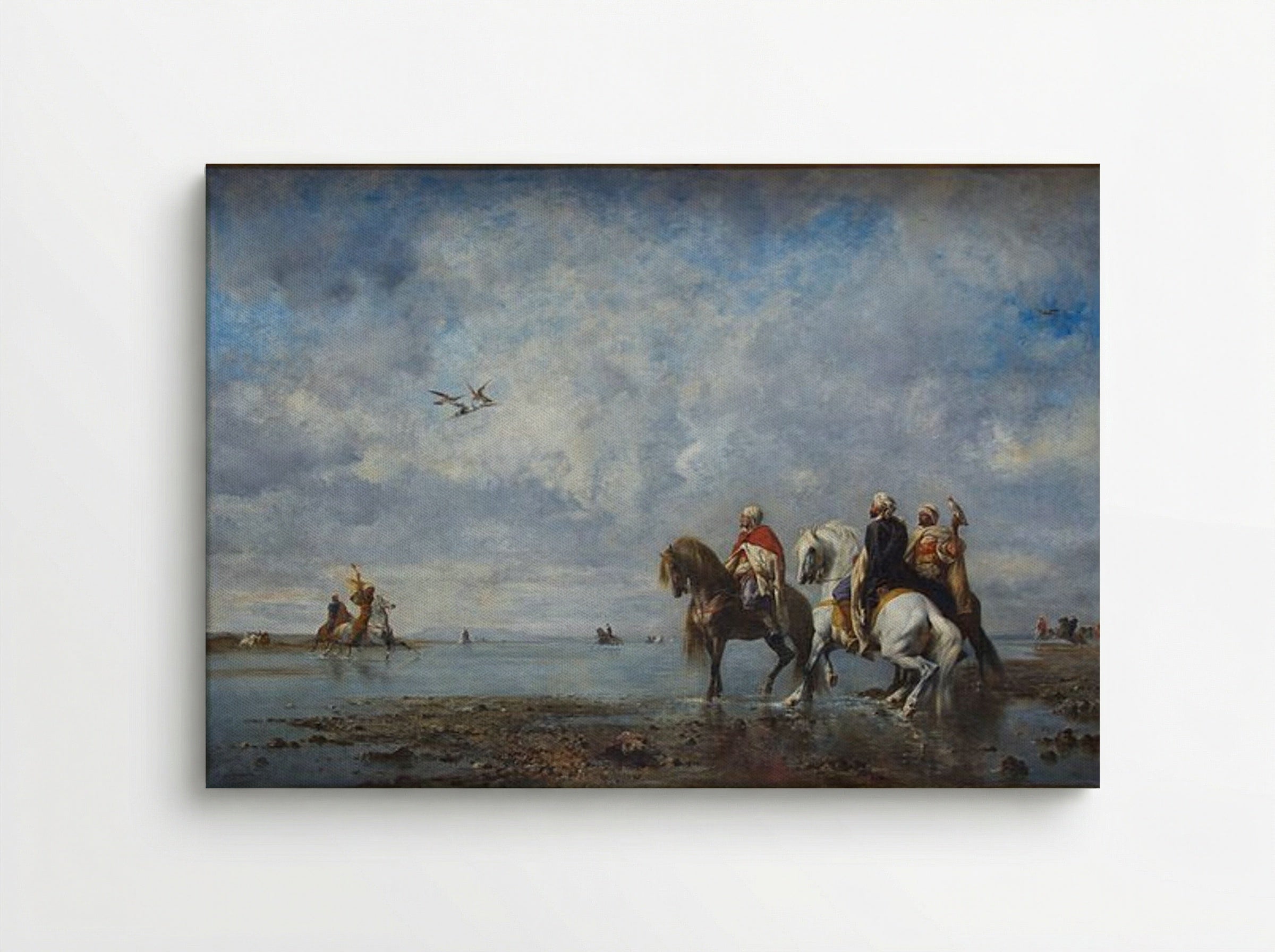 The Heron Hunt - Eugène Fromentin - Canvas