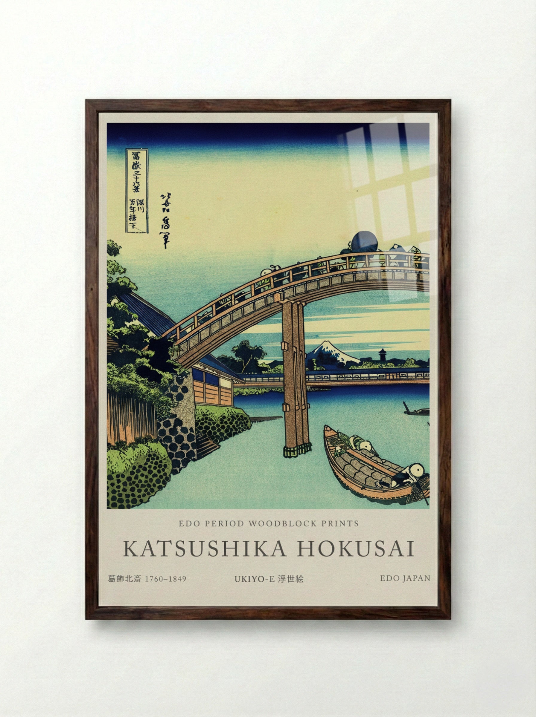Fuji Seen Through the Mannen Bridge at Fukagawa – Fine Art Print