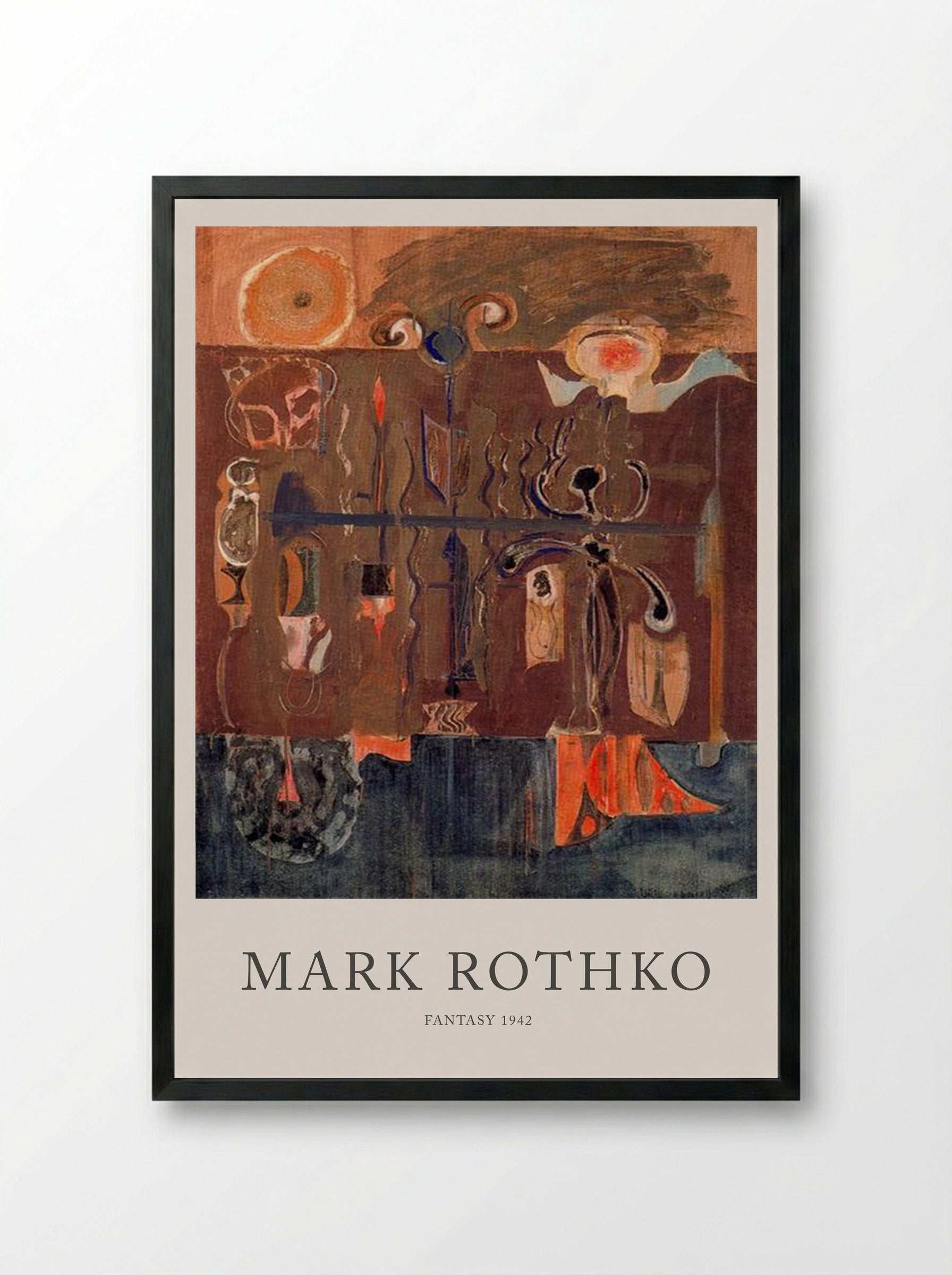 Fantasy - Mark Rothko - Framed Print Black