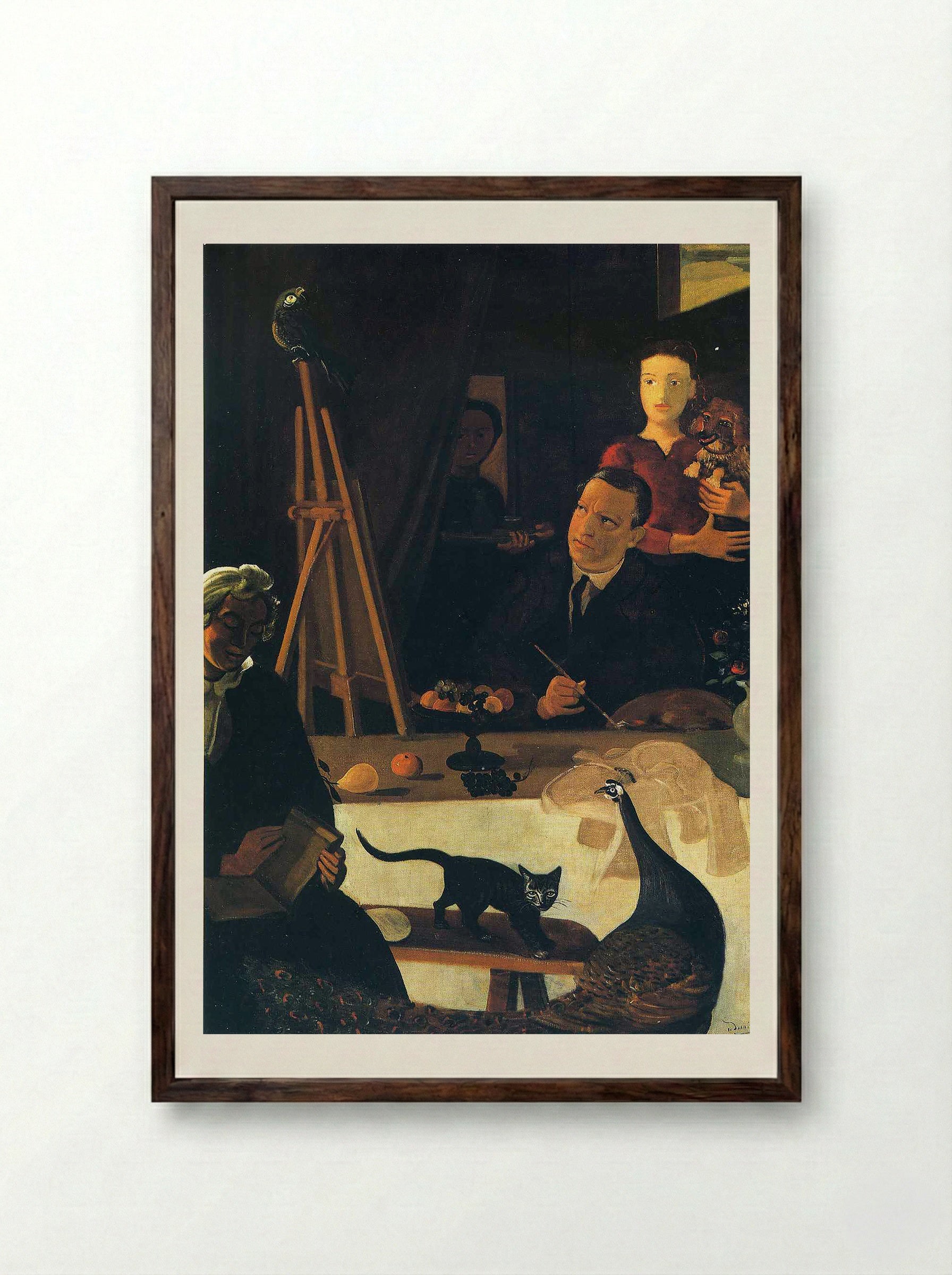 The Painter and his Family - Pierre Bonnard - Framed Print Dark Wood