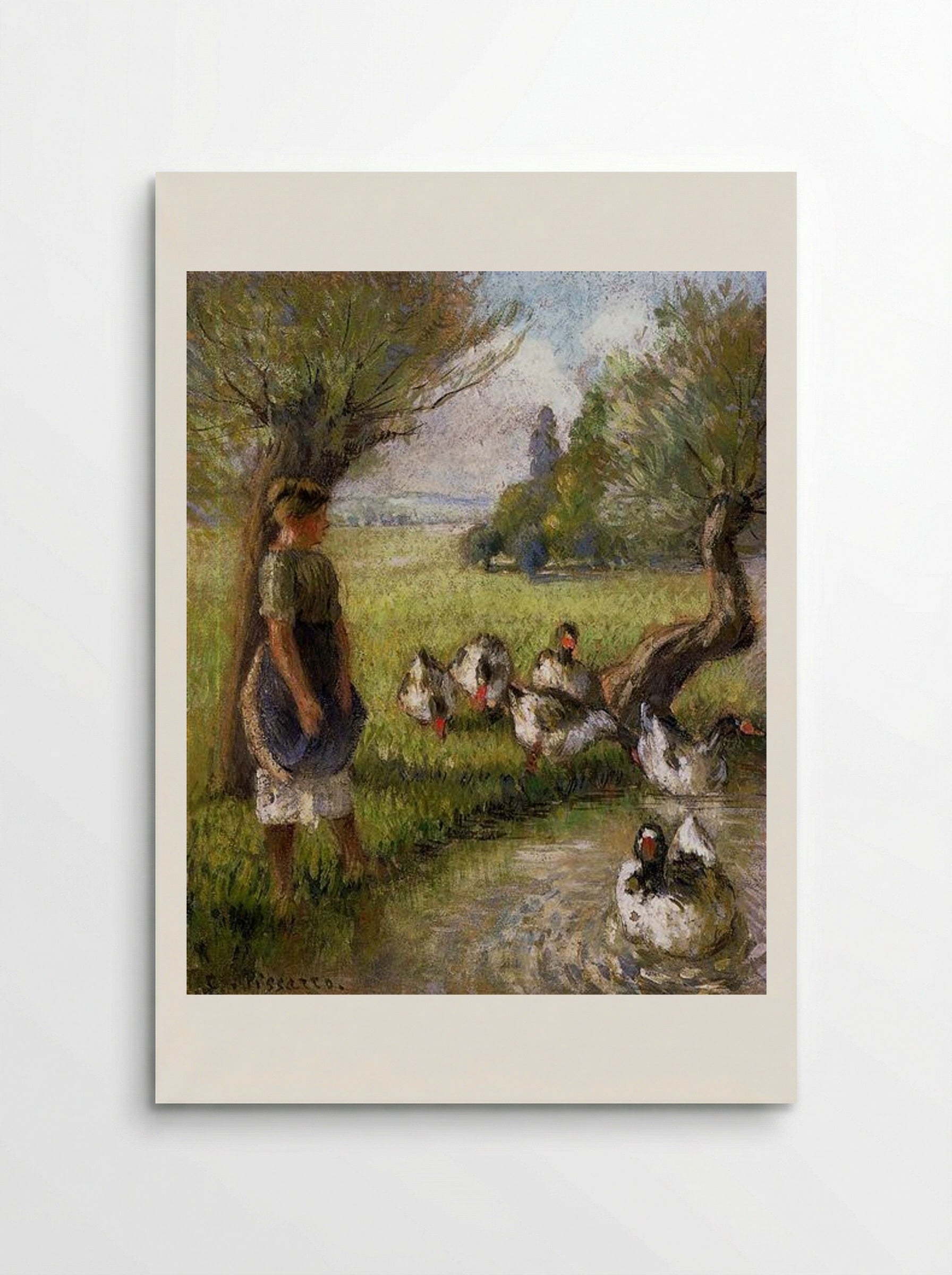 Goose Girl - Camille Pissarro - Poster