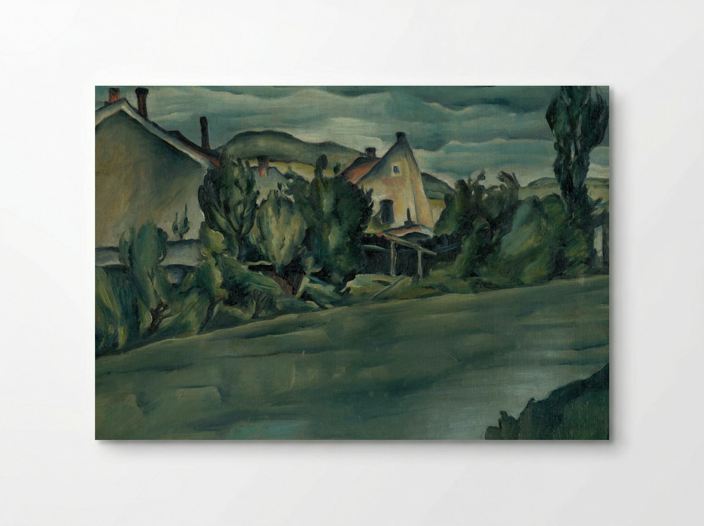 Landscape with Houses - Konstantin Bauer - Poster