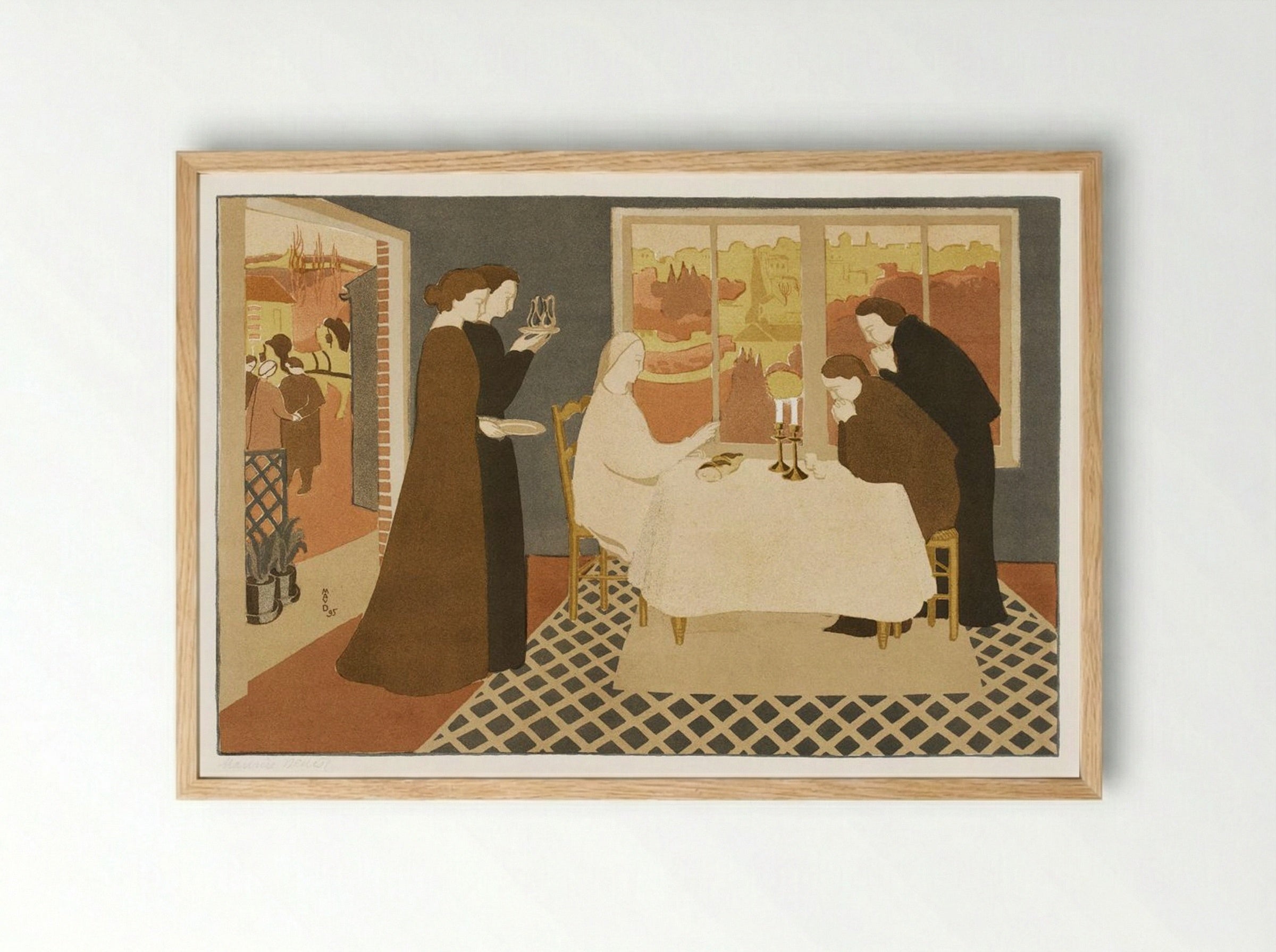 The Pilgrims of Emmaus - Maurice Denis - Framed Print Wood