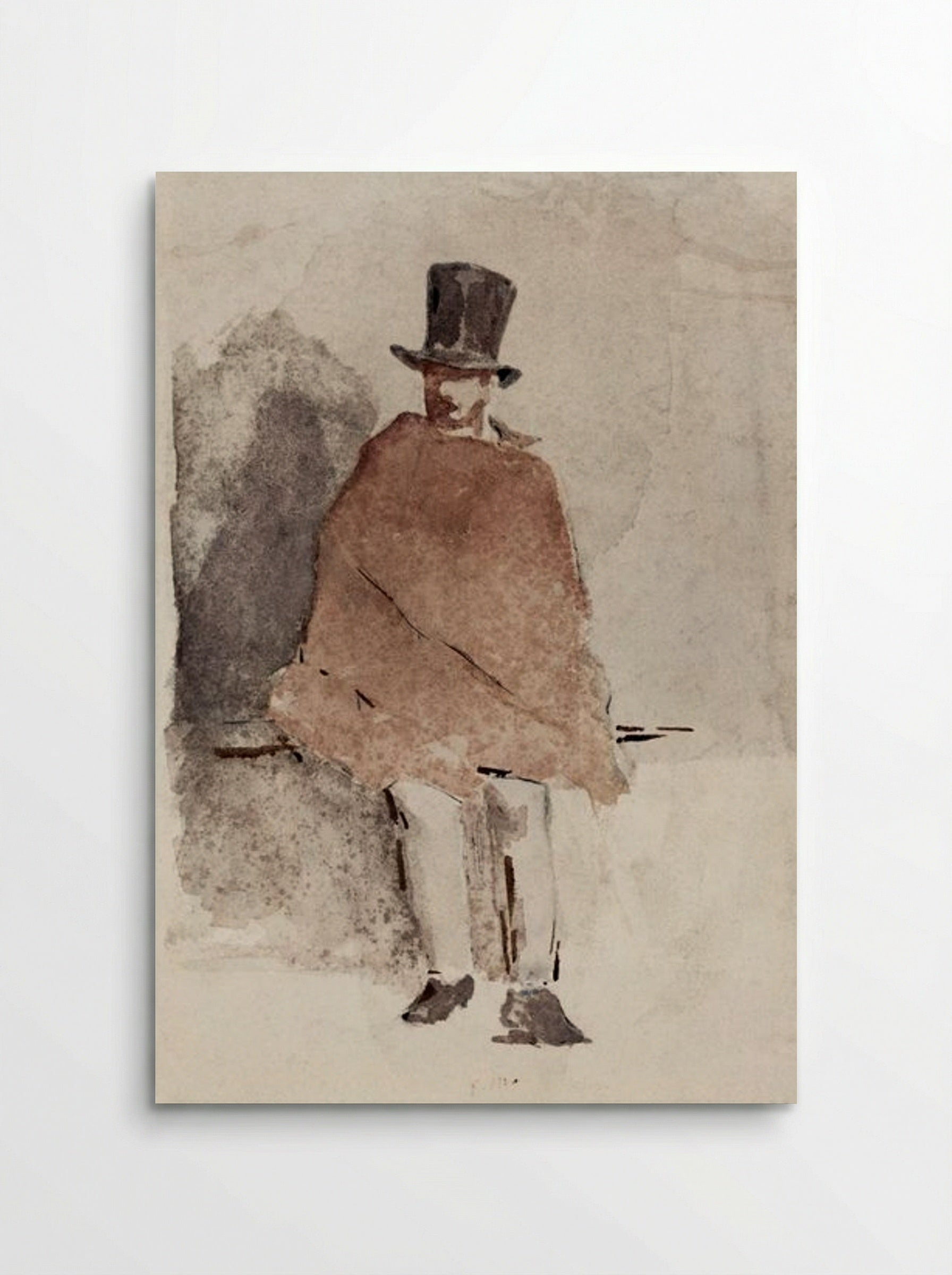 The Man in the Tall Hat - Édouard Manet - Poster