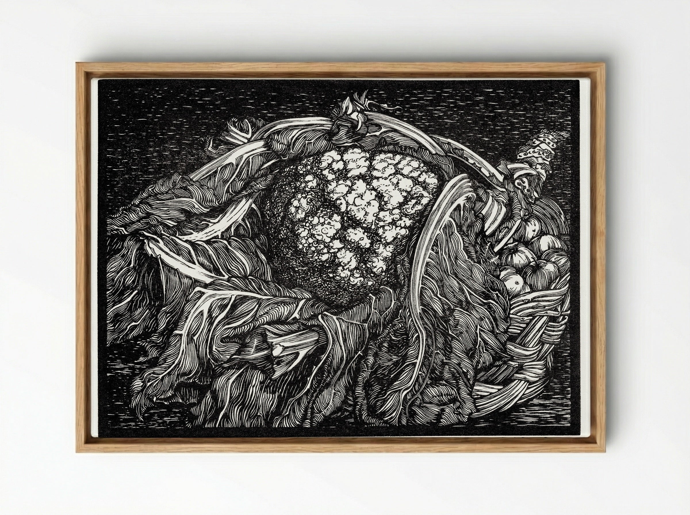 Cauliflower - Julie de Graag - Framed Canvas Wood