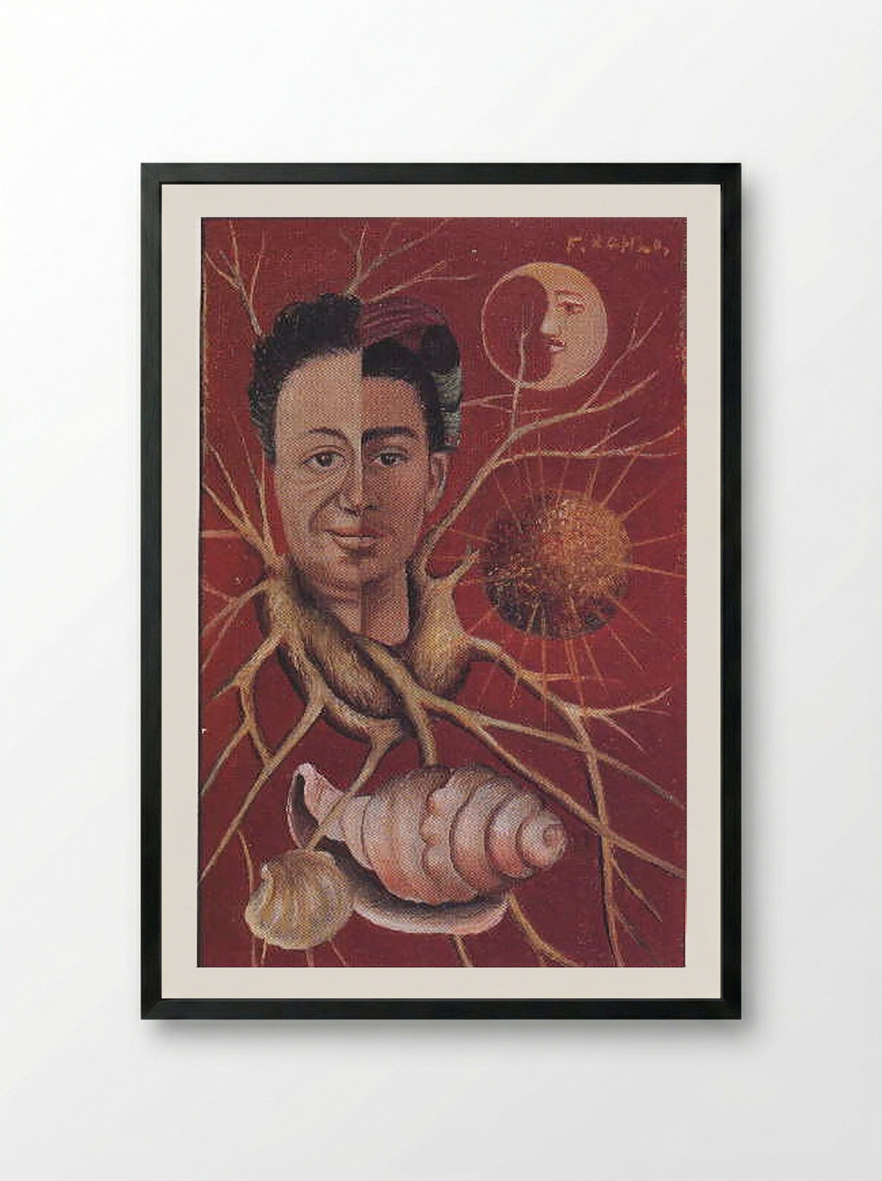 Diego and Frida - Frida Kahlo - Framed Print Black