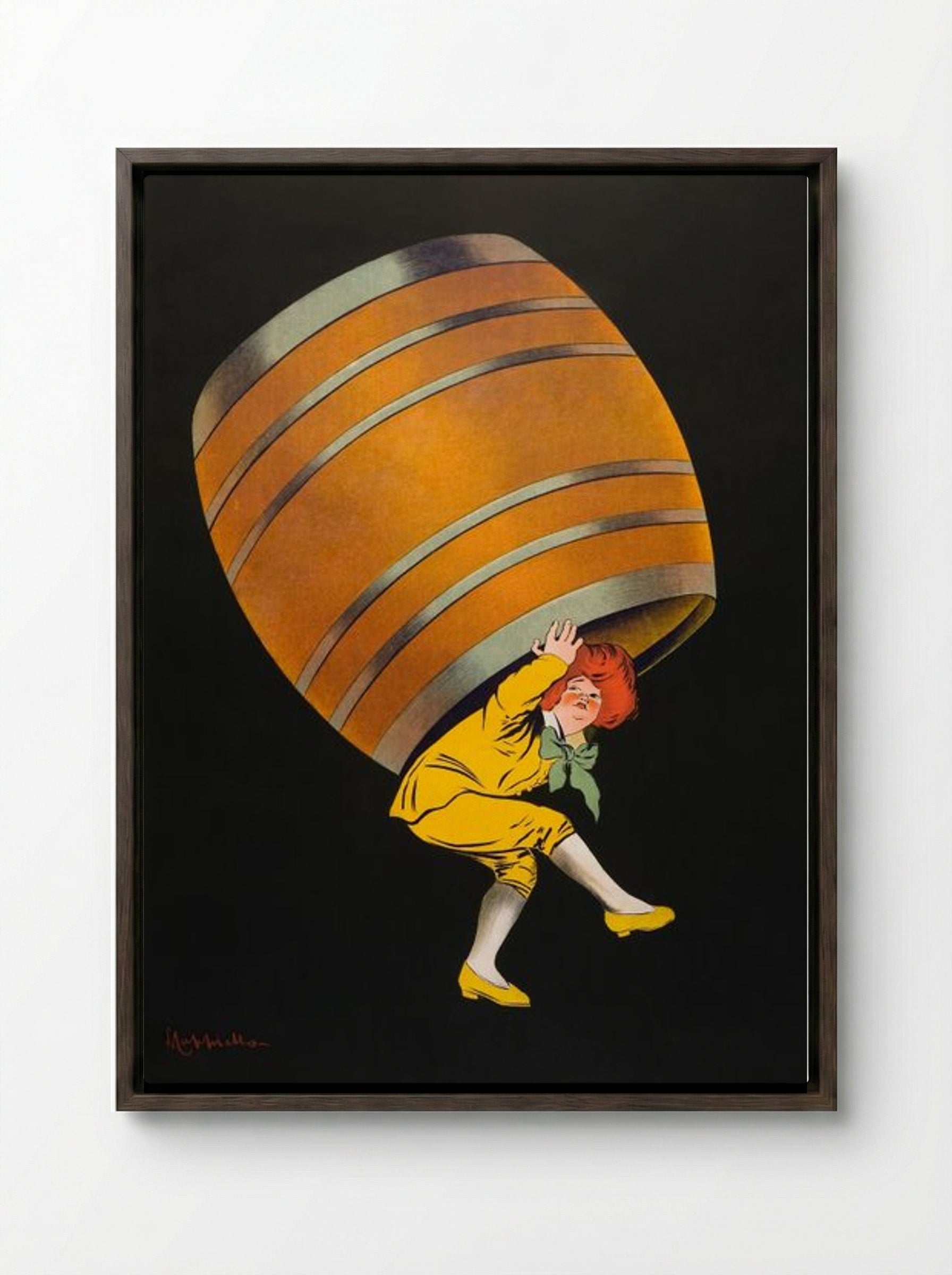 Cognac Pellisson - Leonetto Cappiello - Framed Canvas Dark Wood