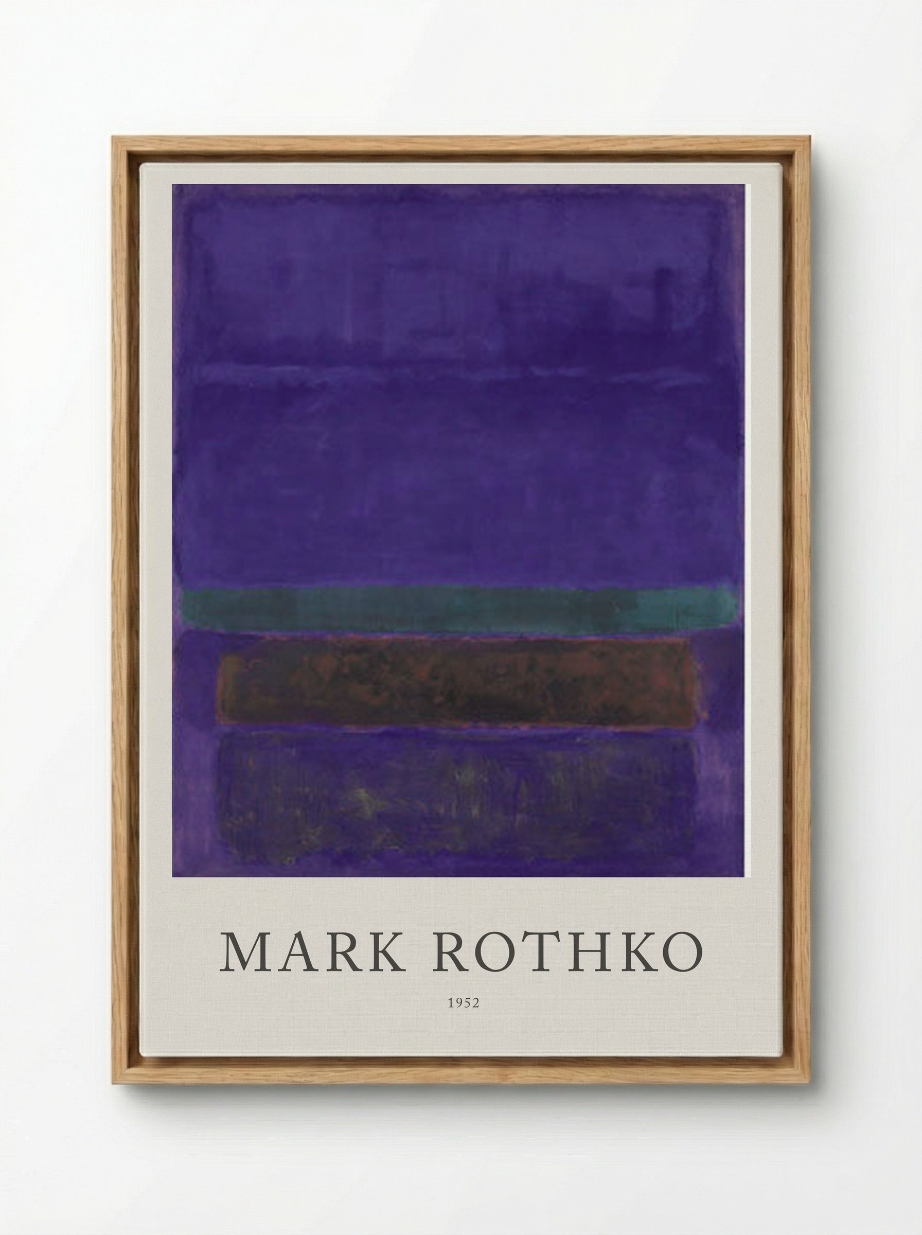Untitled (Violet, Green and Red on Violet Ground) - Mark Rothko - Framed Canvas Wood