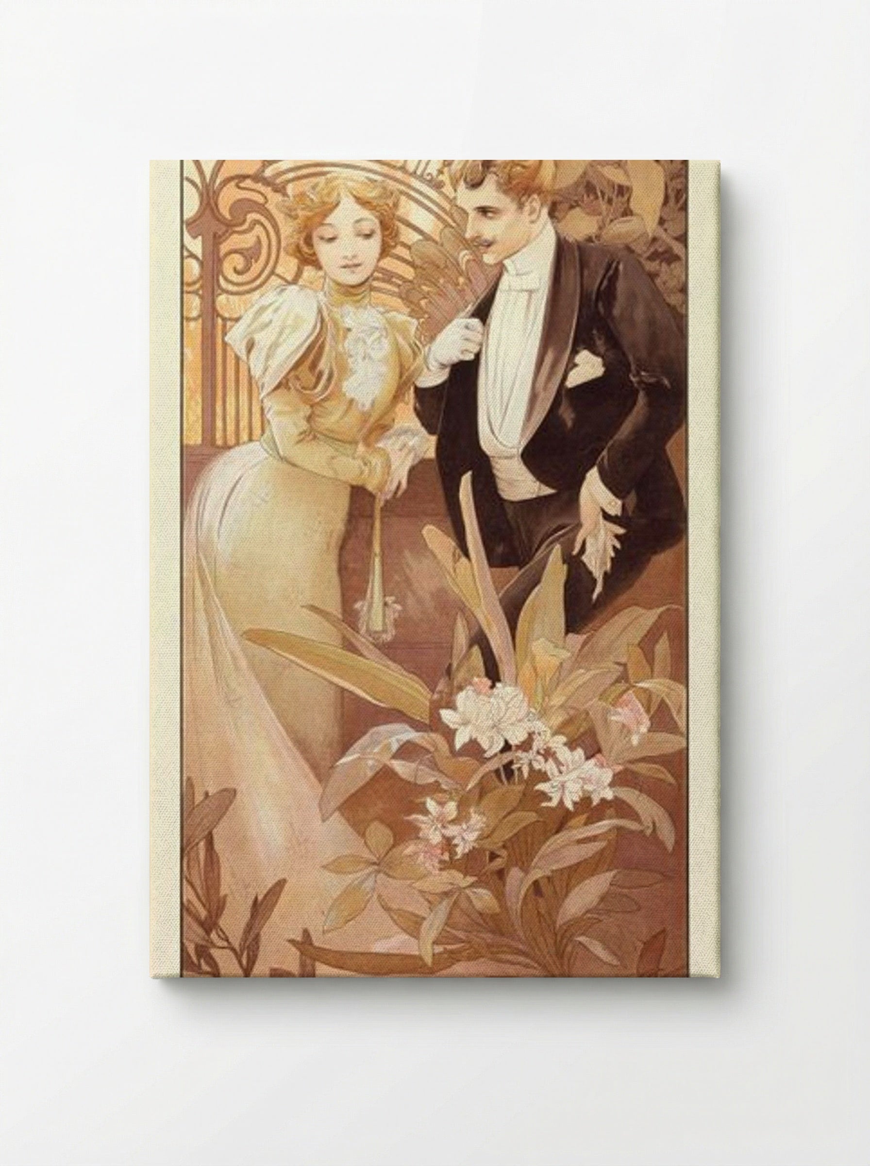 Flirt - Alphonse Mucha - Canvas