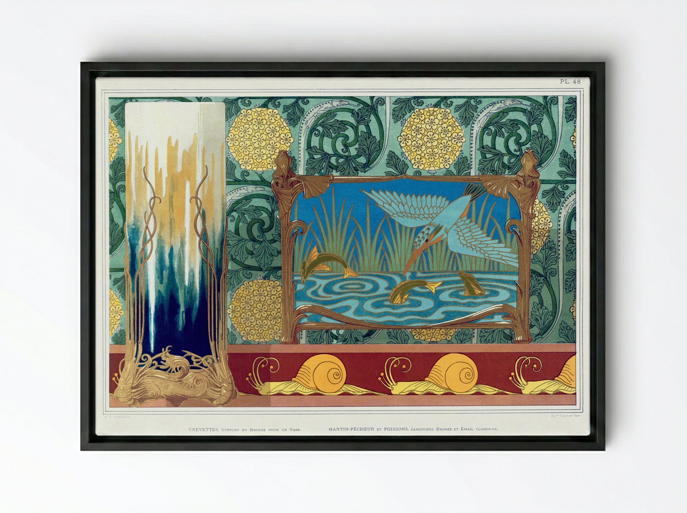 L'Animal dans la Décoration, Plate 48 - Maurice Pillard Verneuil - Framed Canvas Black