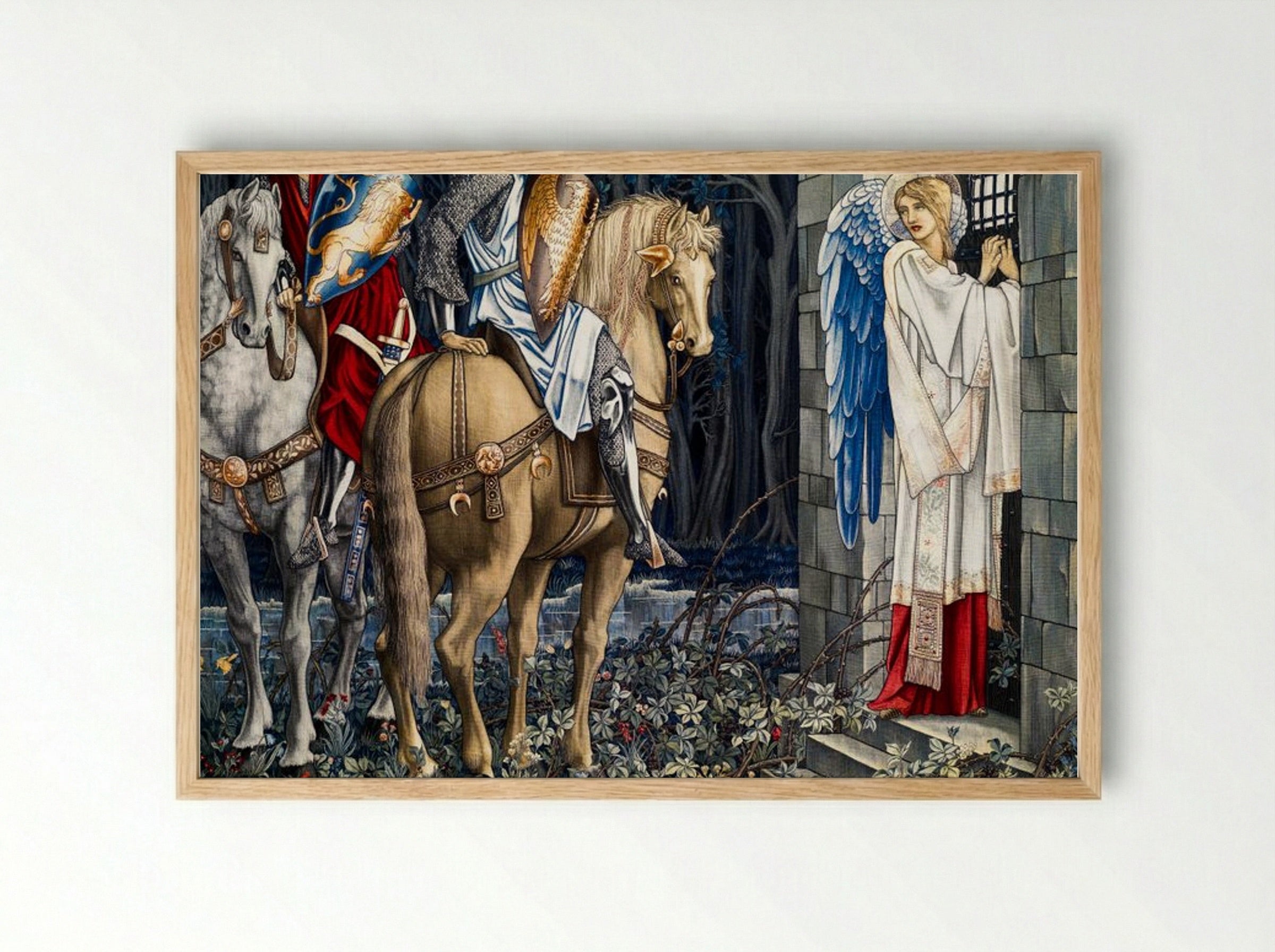 The Failure of Sir Gawaine - Edward Burne-Jones - Framed Print Wood