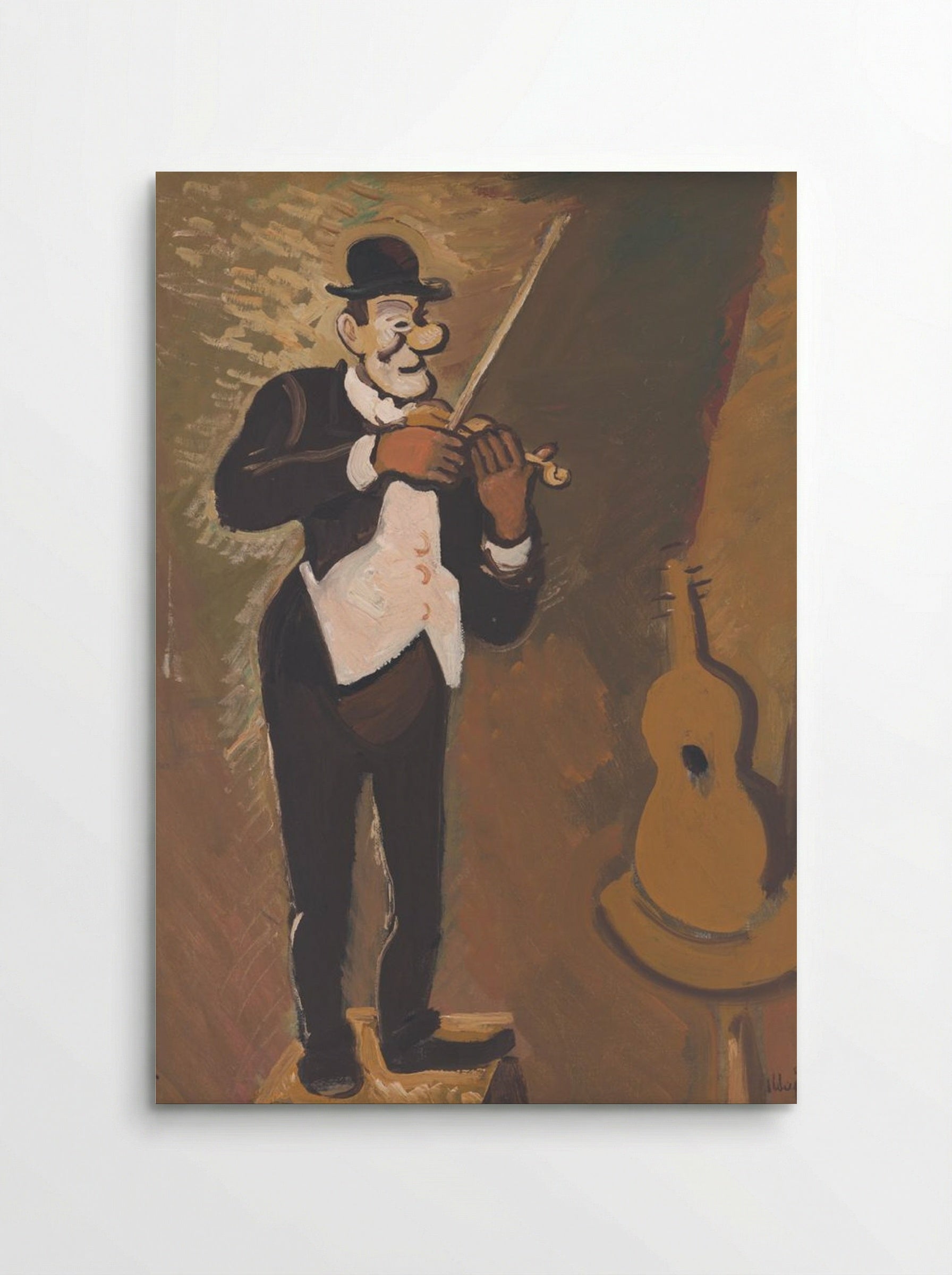Clown Playing the Violin - Cyprián Majerník - Poster