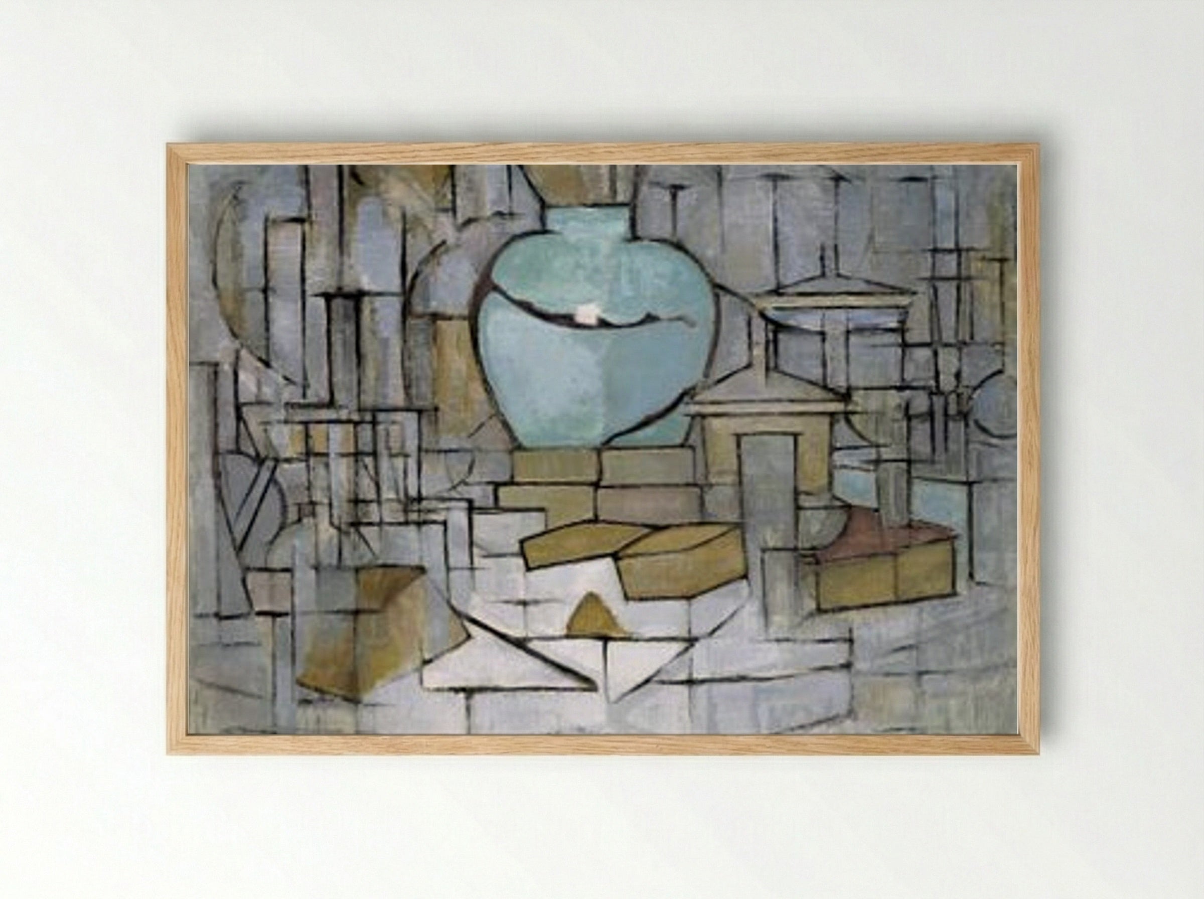 Still Life with Ginger Pot II - Piet Mondrian - Framed Print Wood