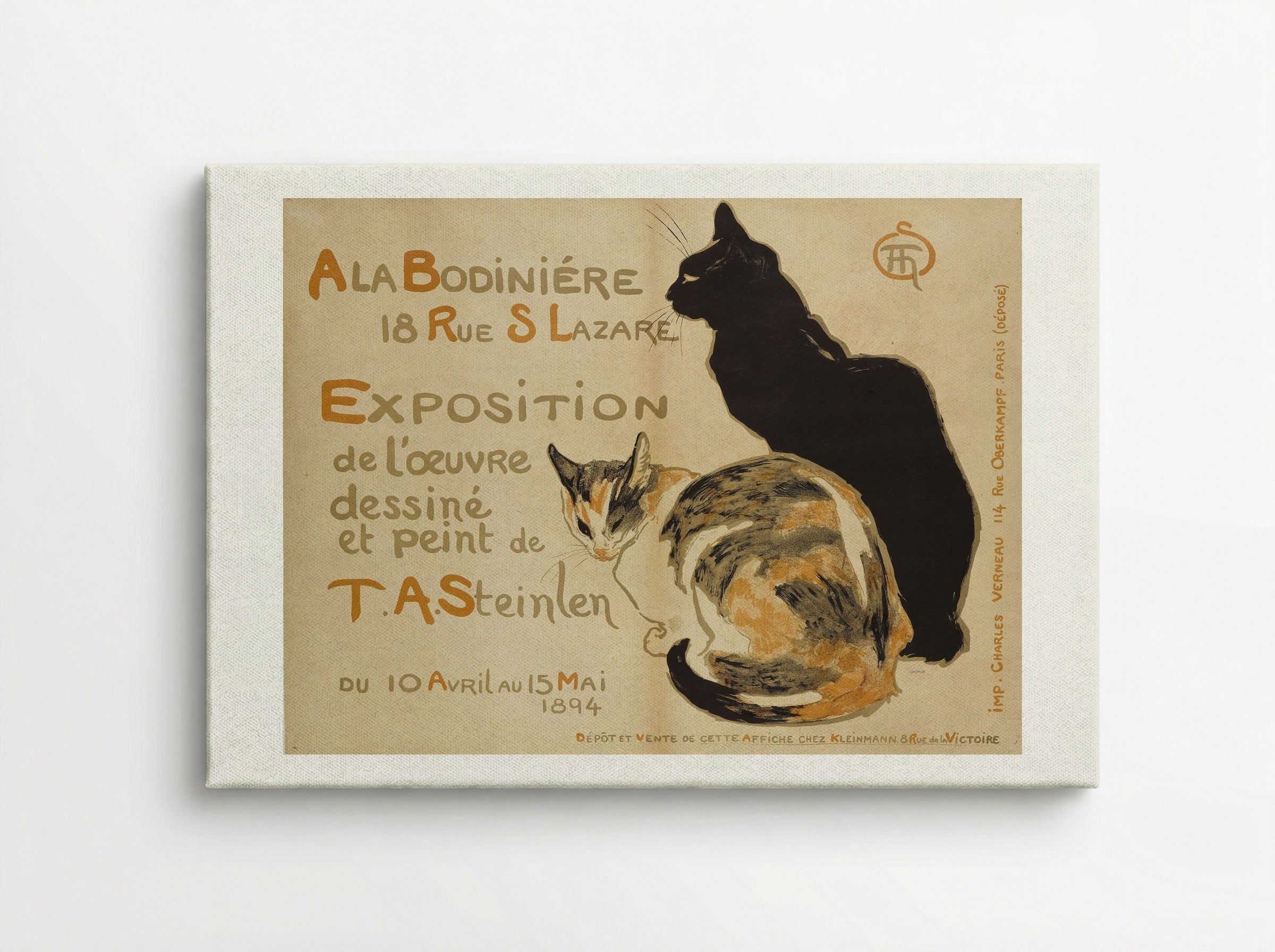 A la Bodinière, 18 Rue St. Lazare - Théophile Steinlen - Canvas