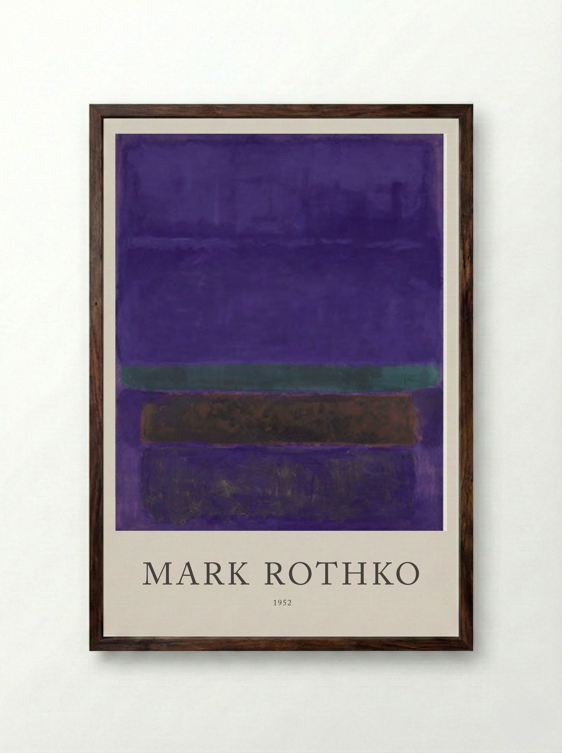 Untitled (Violet, Green and Red on Violet Ground) - Mark Rothko - Framed Print Dark Wood