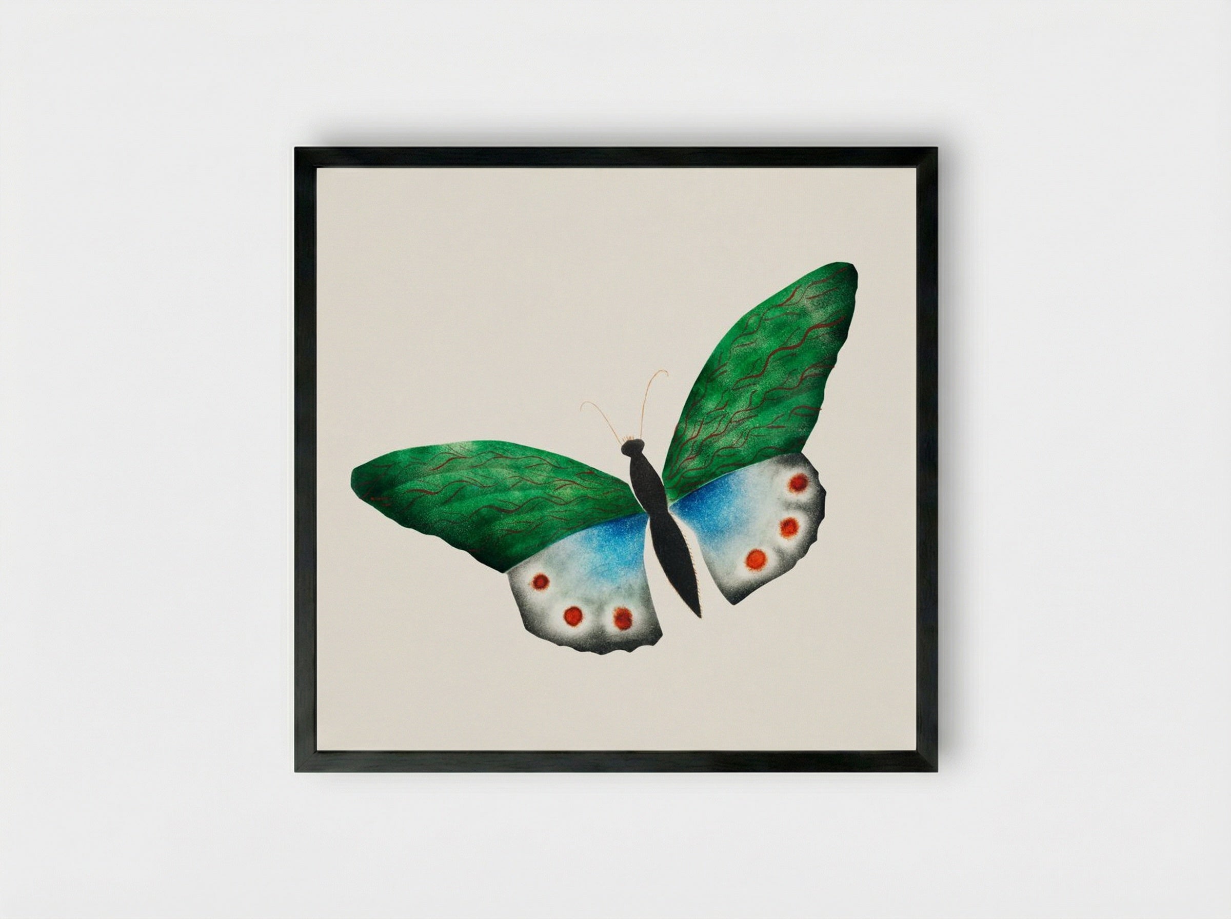 Butterfly - Mary Altha Nims - Framed Print Black