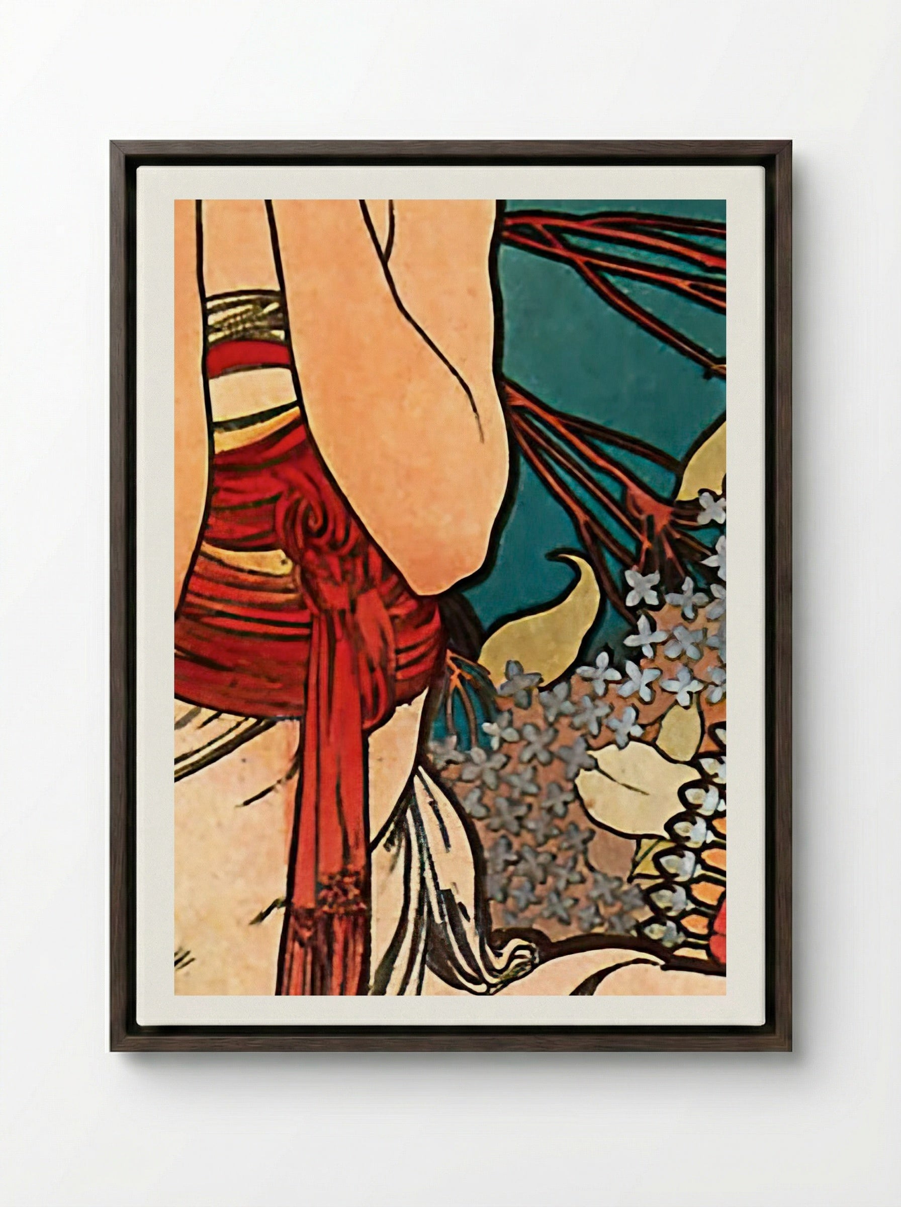 Monaco Monte-Carlo - Alfons Mucha - Framed Canvas Dark Wood